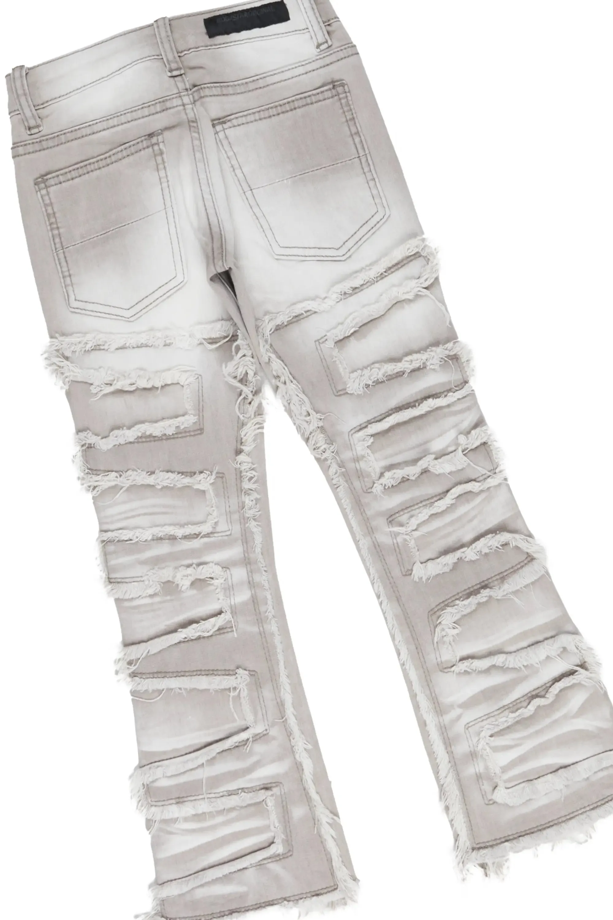 Boys Bubble Vintage Grey Hoodie/Stack Flare Jean Set sold by Rockstar Original product image thumbnail 4