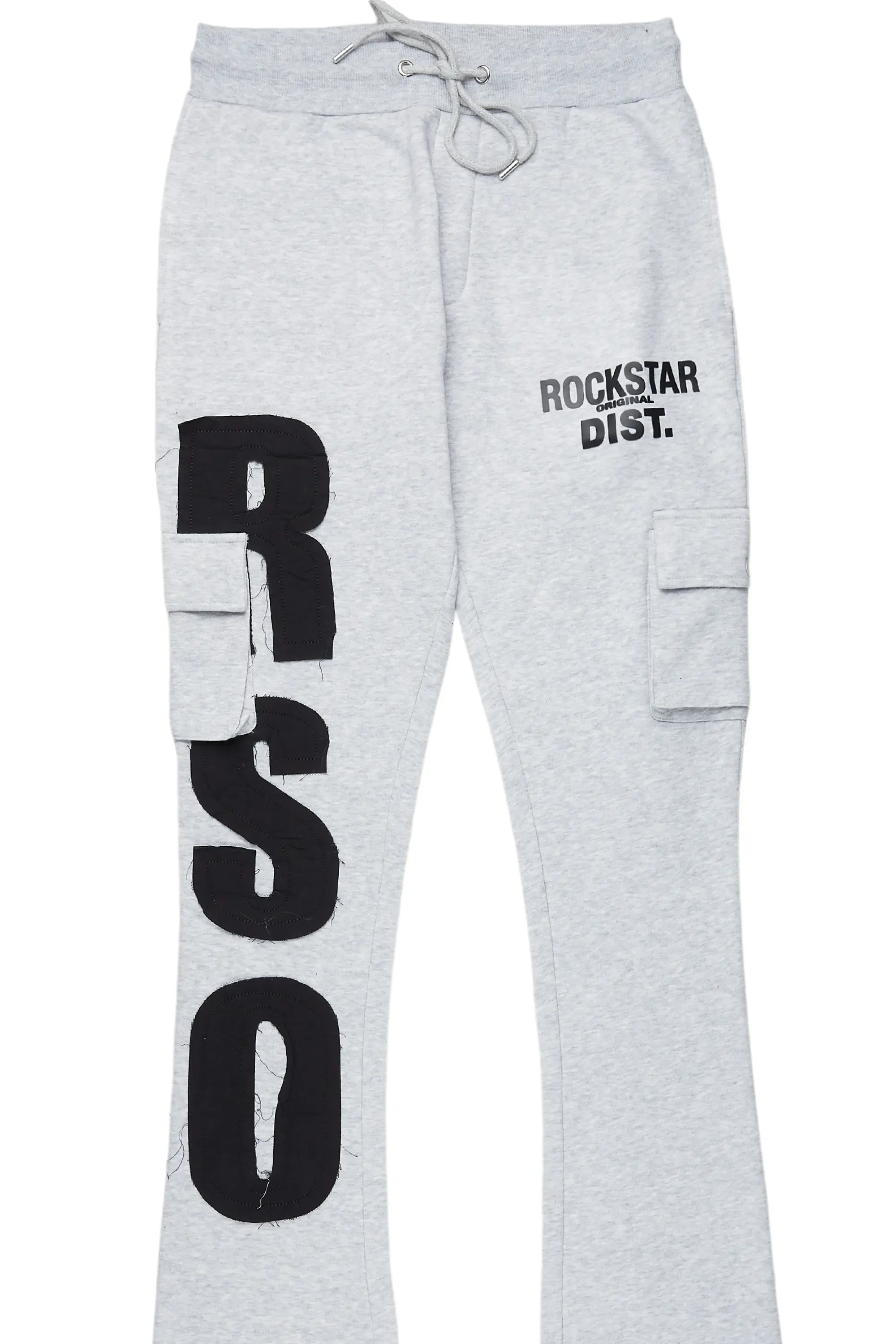 Boys Admir Heather Grey Stacked Flare Pant sold by Rockstar Original product image thumbnail 2