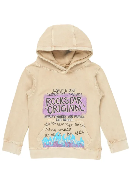 Girls Bena Vintage Beige Graphic Hoodie sold by Rockstar Original