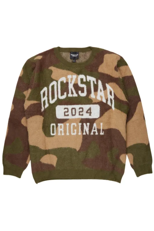 Boys Cavell Camo Knit Sweater sold by Rockstar Original
