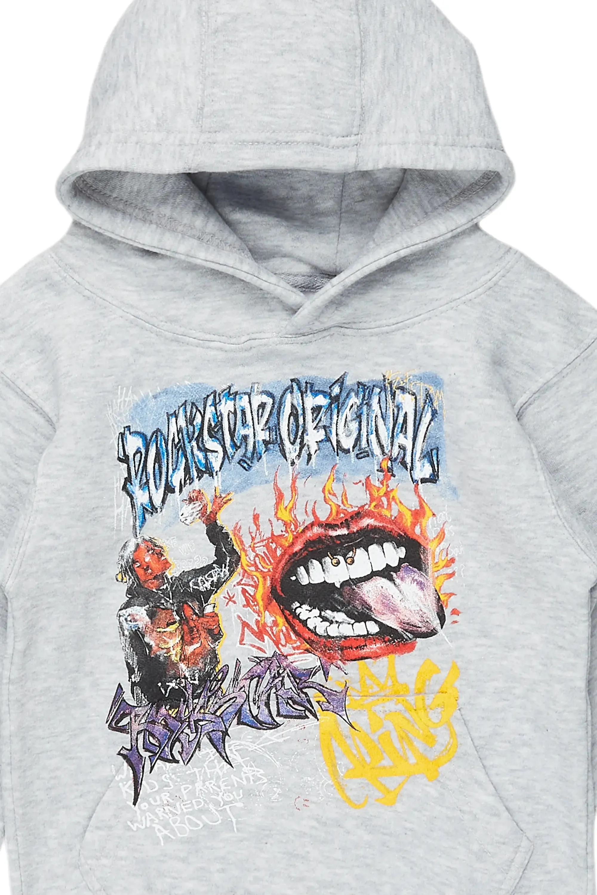 Boys Yooz Grey Graphic Hoodie sold by Rockstar Original product image thumbnail 2