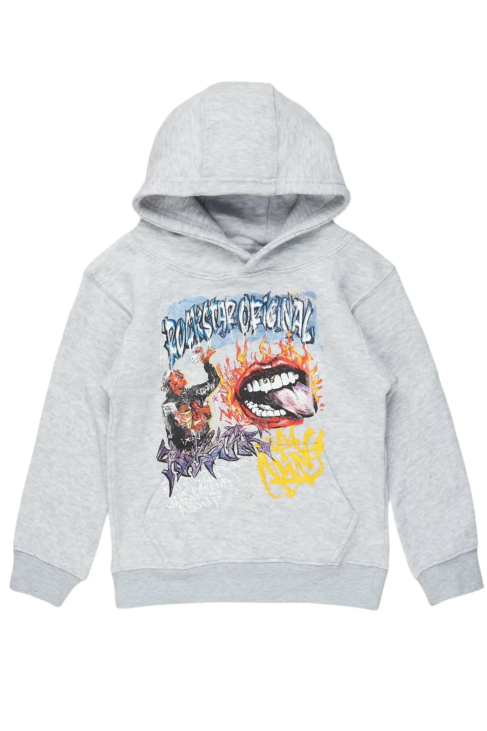 Boys Yooz Grey Graphic Hoodie sold by Rockstar Original