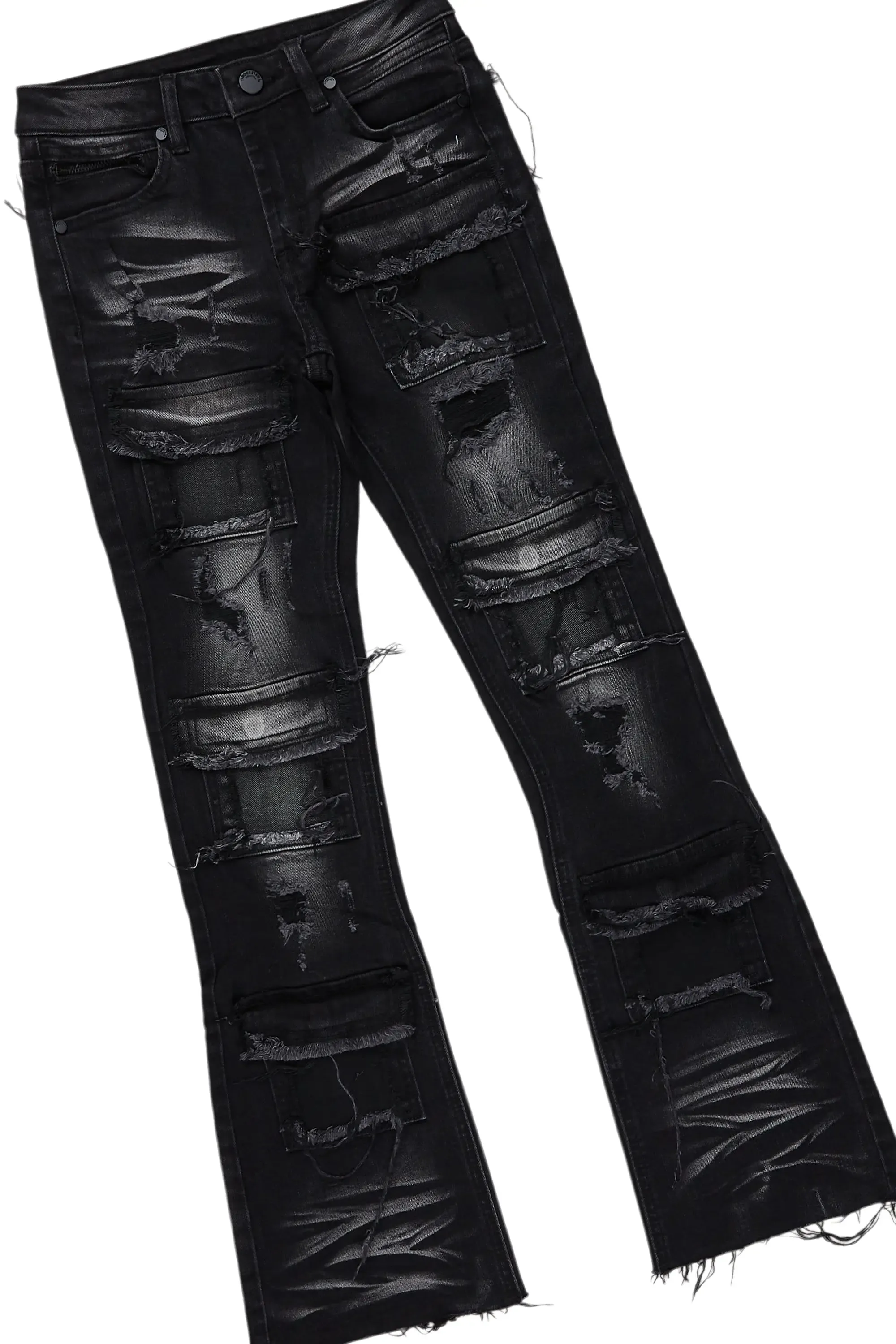 Boys Daria Grey Hoodie/Stacked Flare Jean Set sold by Rockstar Original product image thumbnail 3