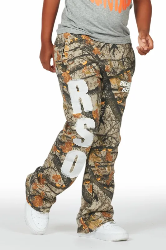 Boys Bansi Tree Camo Stacked Trackpant sold by Rockstar Original