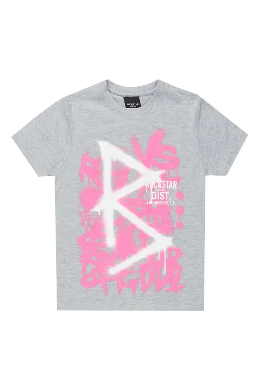 Girls Nahomy Grey Graphic T-Shirt sold by Rockstar Original