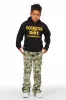 Boys Koen Black Hoodie/Stacked Flare Jean Set sold by Rockstar Original