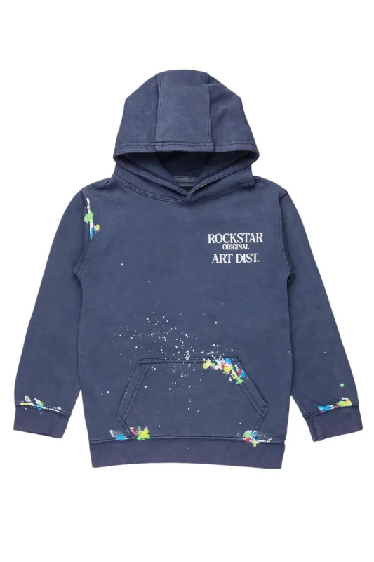 Boys Rockstar Art Dist. Vintage Navy Graphic Hoodie sold by Rockstar Original