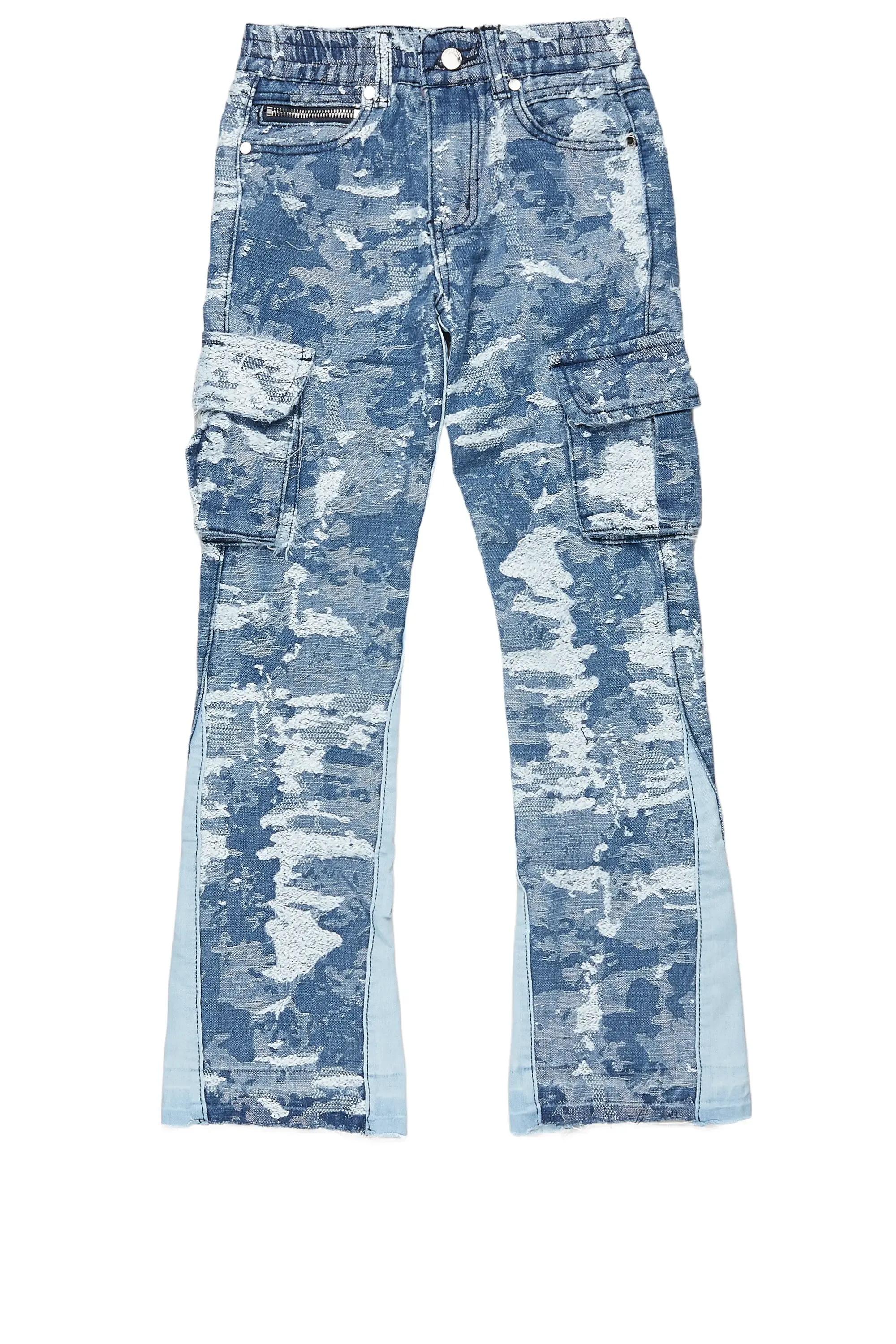 Boys Bower Dark Blue Stacked Flare Jean sold by Rockstar Original