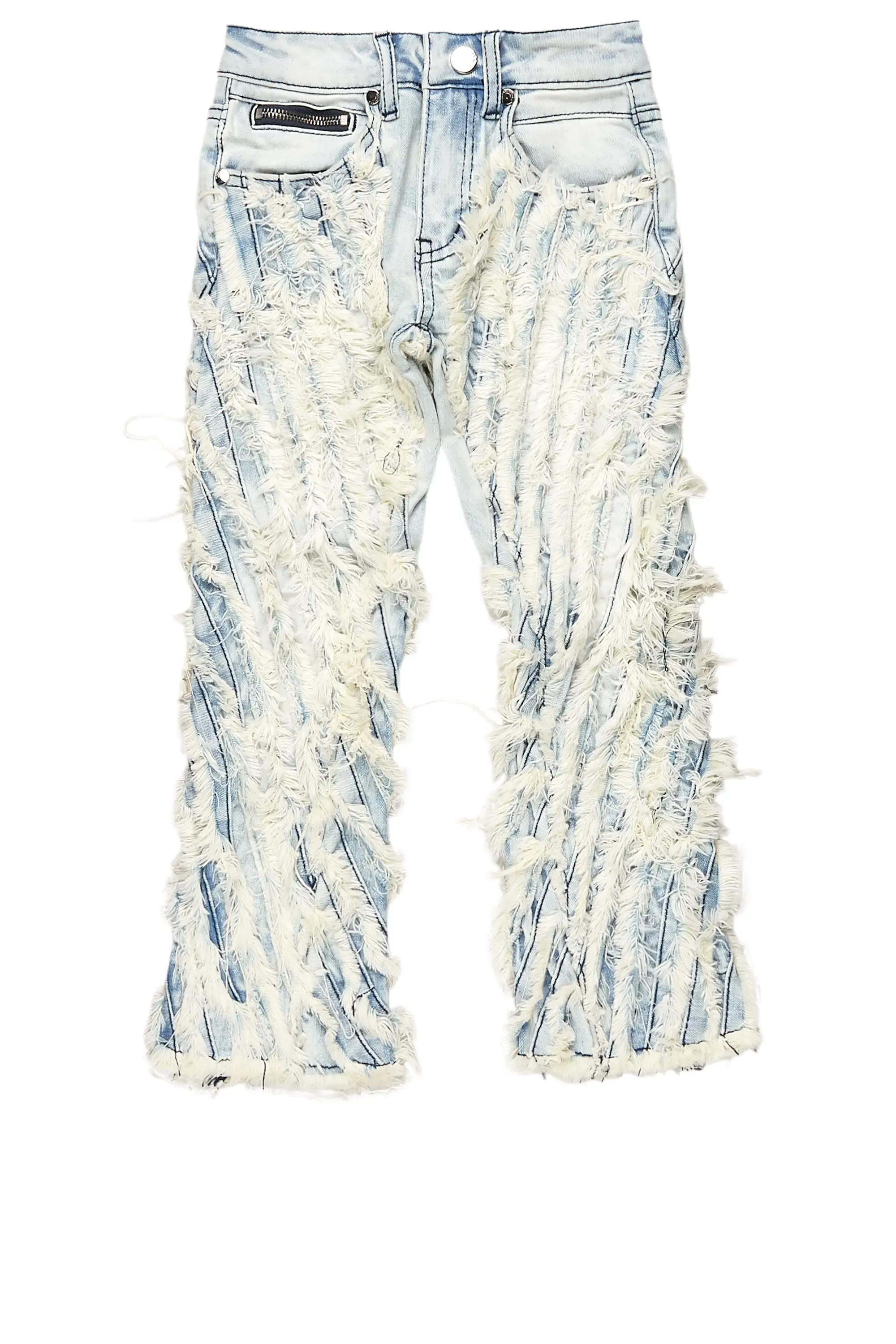 Girls Figgy Light Blue Stacked Flare Jean sold by Rockstar Original product image thumbnail 2