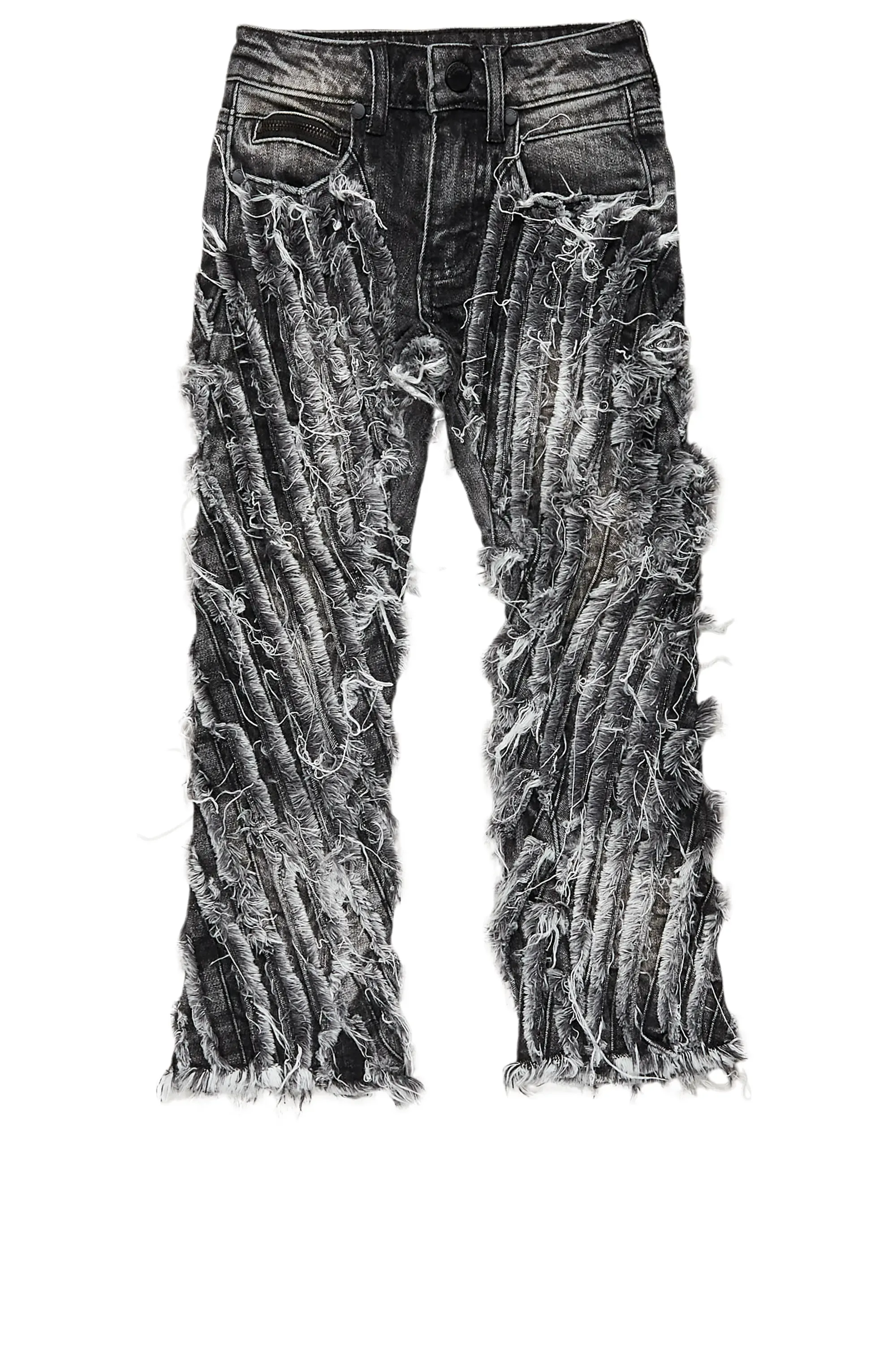 Boys Figg Dark Grey Stacked Flare Jean sold by Rockstar Original product image thumbnail 2