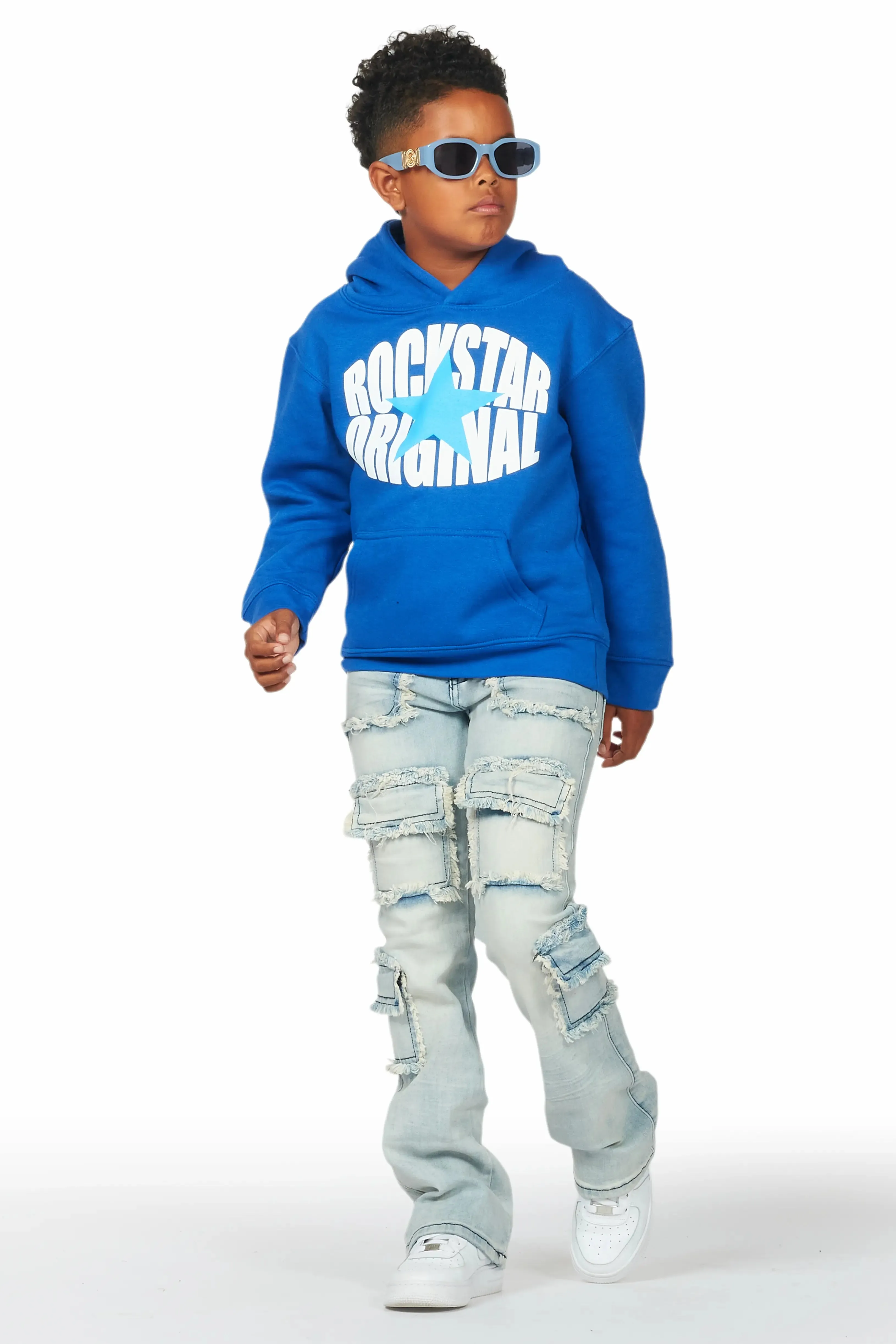 Boys Adril Blue Skinny Fit Cargo Jean sold by Rockstar Original product image thumbnail 3