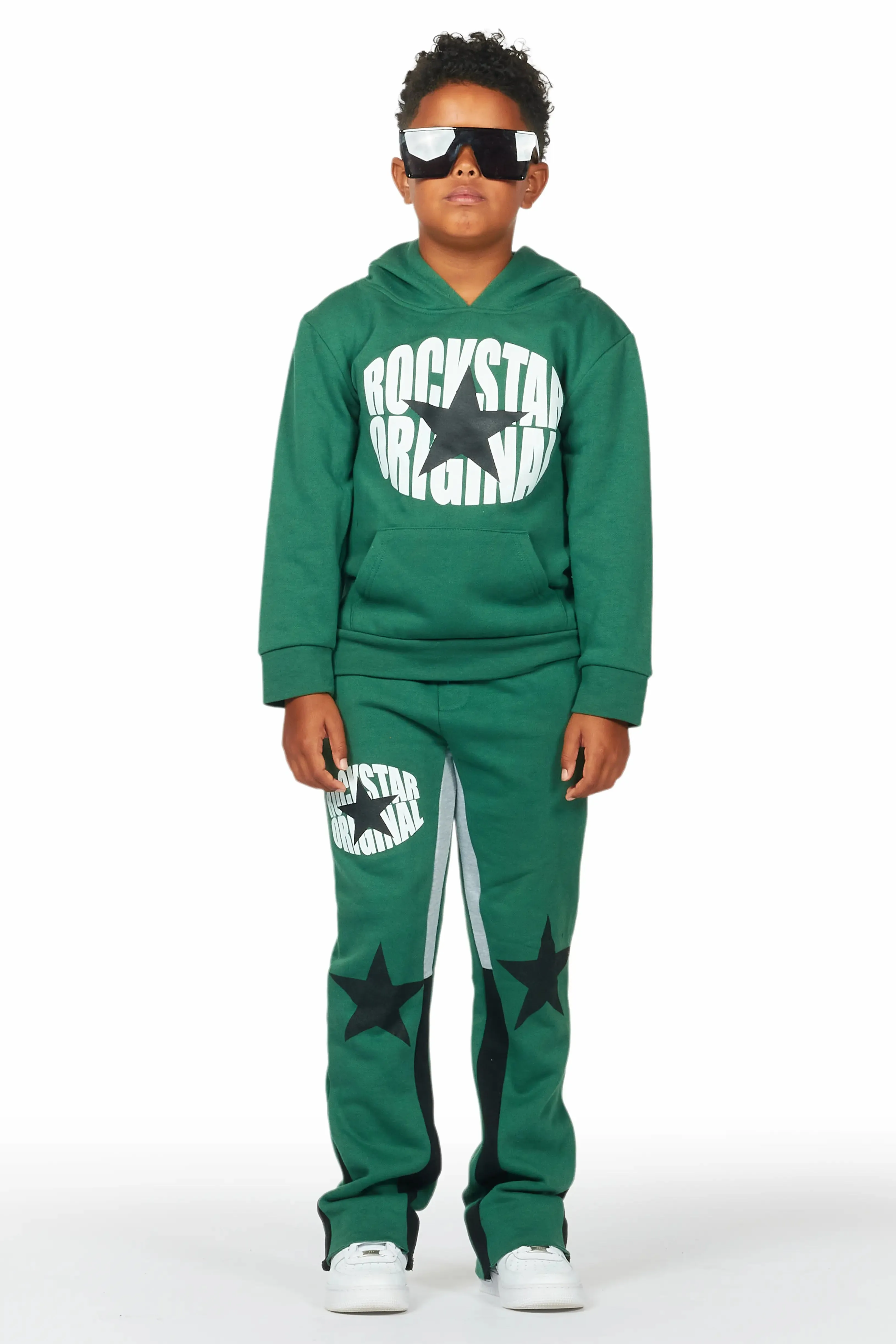 Boys Sarge Green Stacked Pant Set sold by Rockstar Original product image thumbnail 2