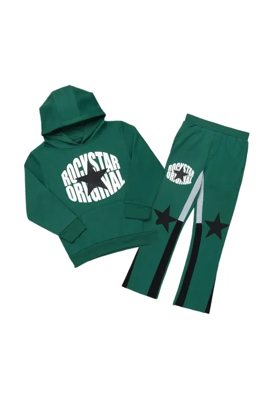 Boys Sarge Green Stacked Pant Set sold by Rockstar Original