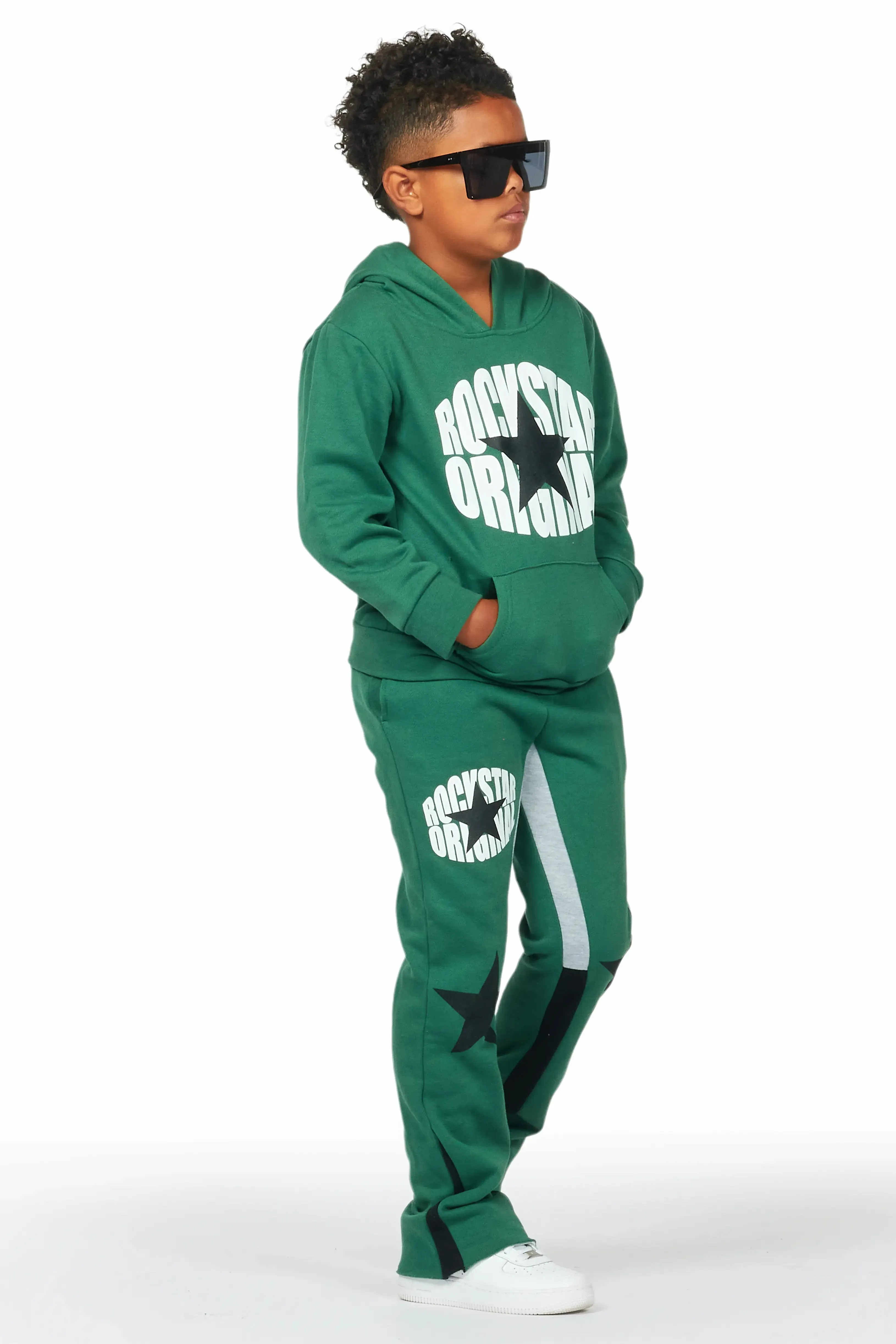 Boys Sarge Green Stacked Pant Set sold by Rockstar Original product image thumbnail 3
