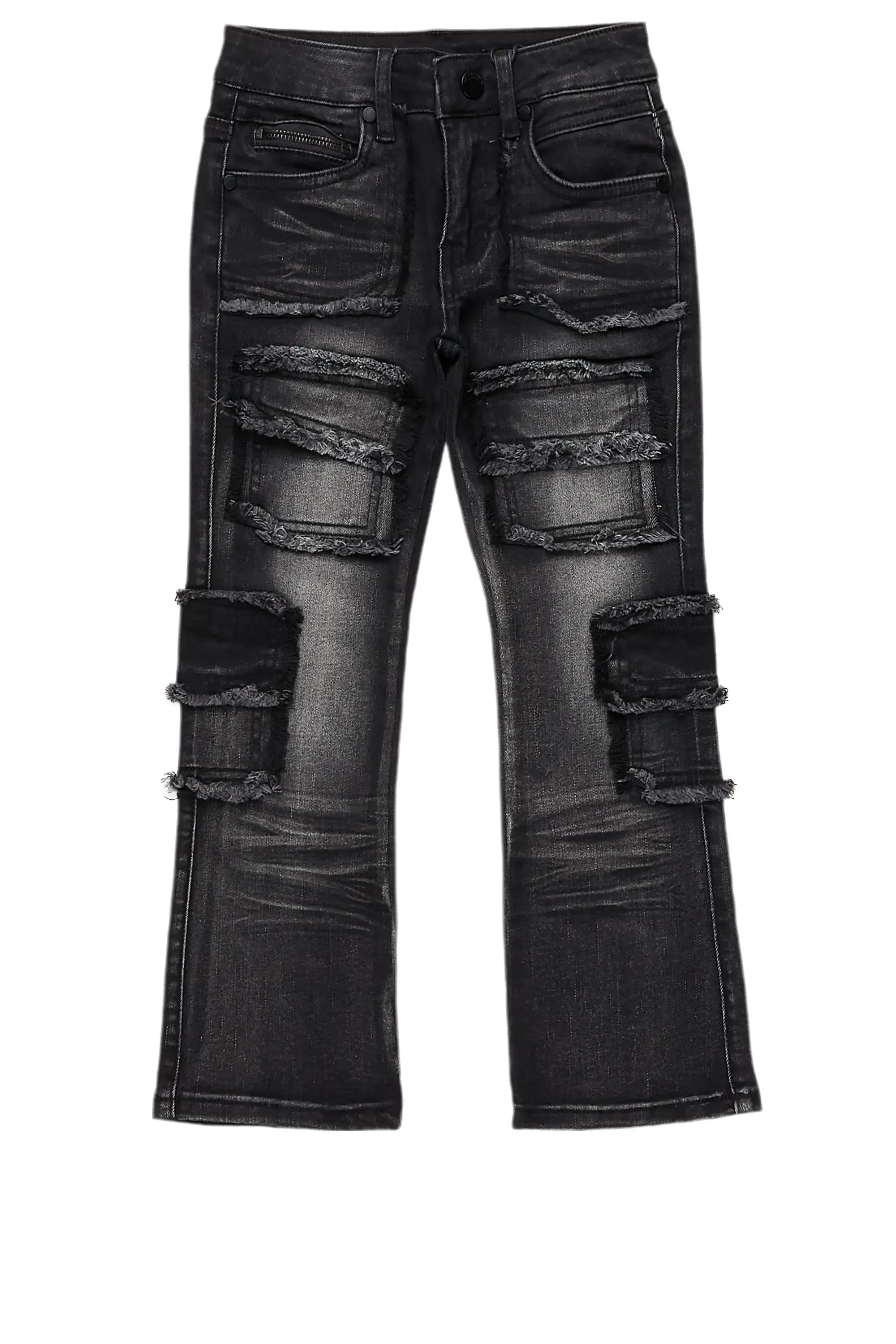 Boys Tyrell Dark Grey Skinny Fit Cargo Jean sold by Rockstar Original product image thumbnail 2