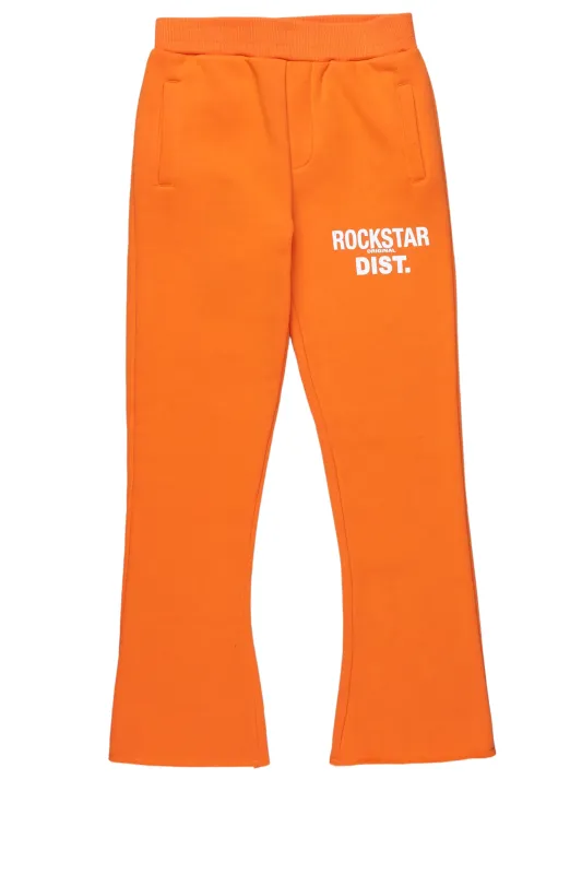 Boys Alpine Orange/White Stacked Trackpant sold by Rockstar Original