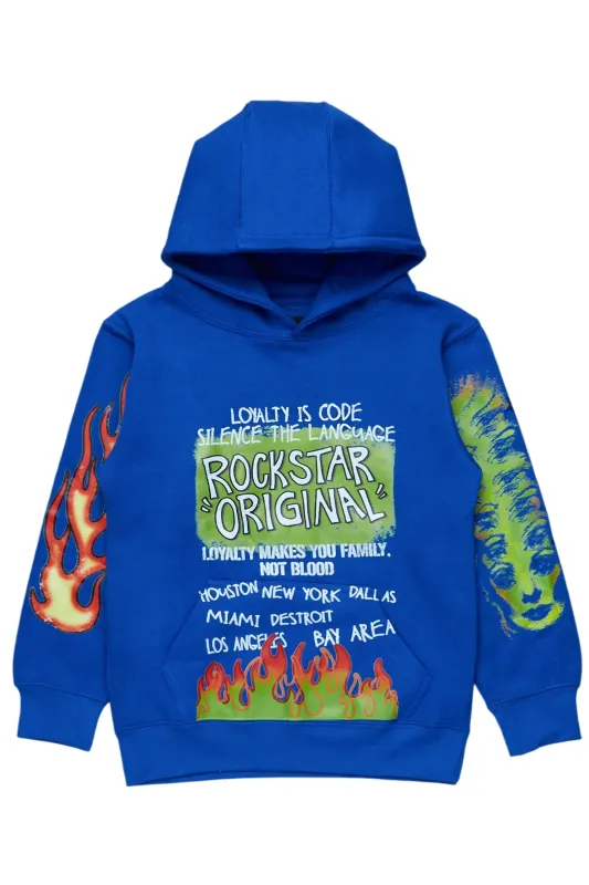 Boys Beno Royal Graphic Hoodie sold by Rockstar Original