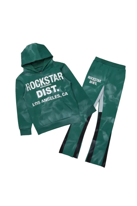 Boys Nelly Green Stacked Pant Set sold by Rockstar Original