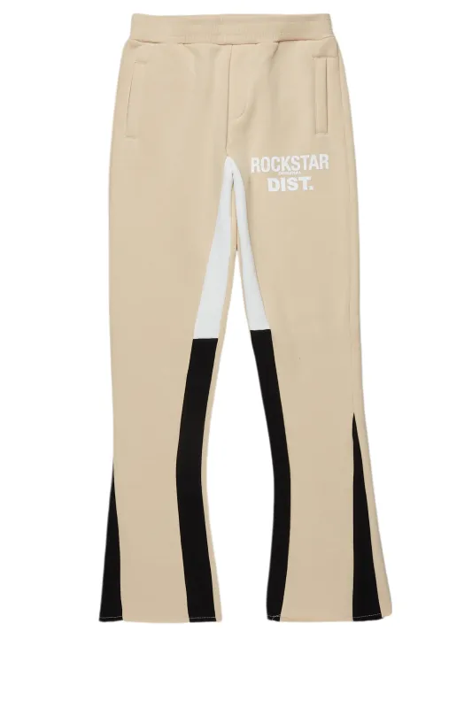 Boys Alpine Beige Stacked Trackpant sold by Rockstar Original
