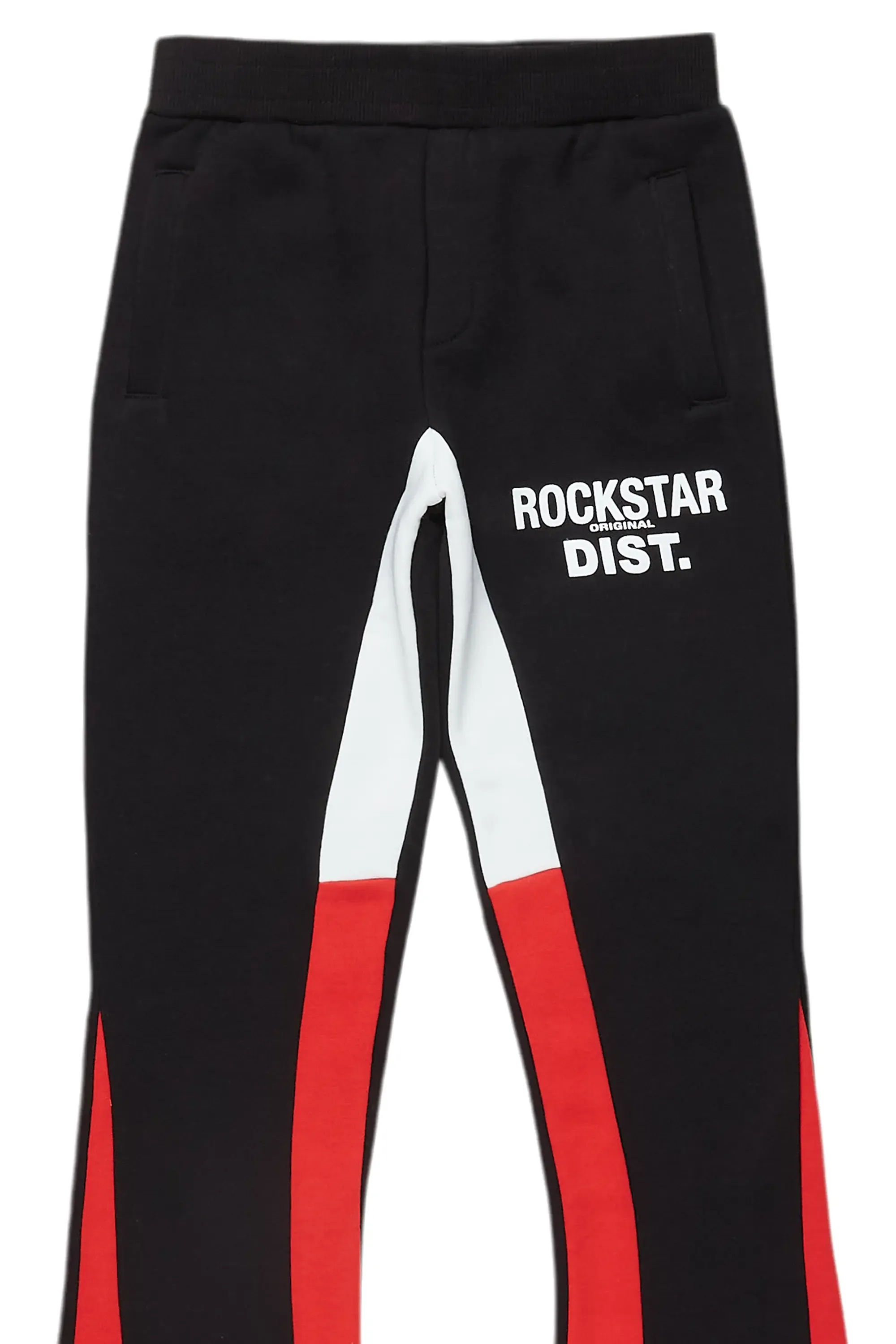 Boys Alpine Black/Red Stacked Trackpant sold by Rockstar Original product image thumbnail 2