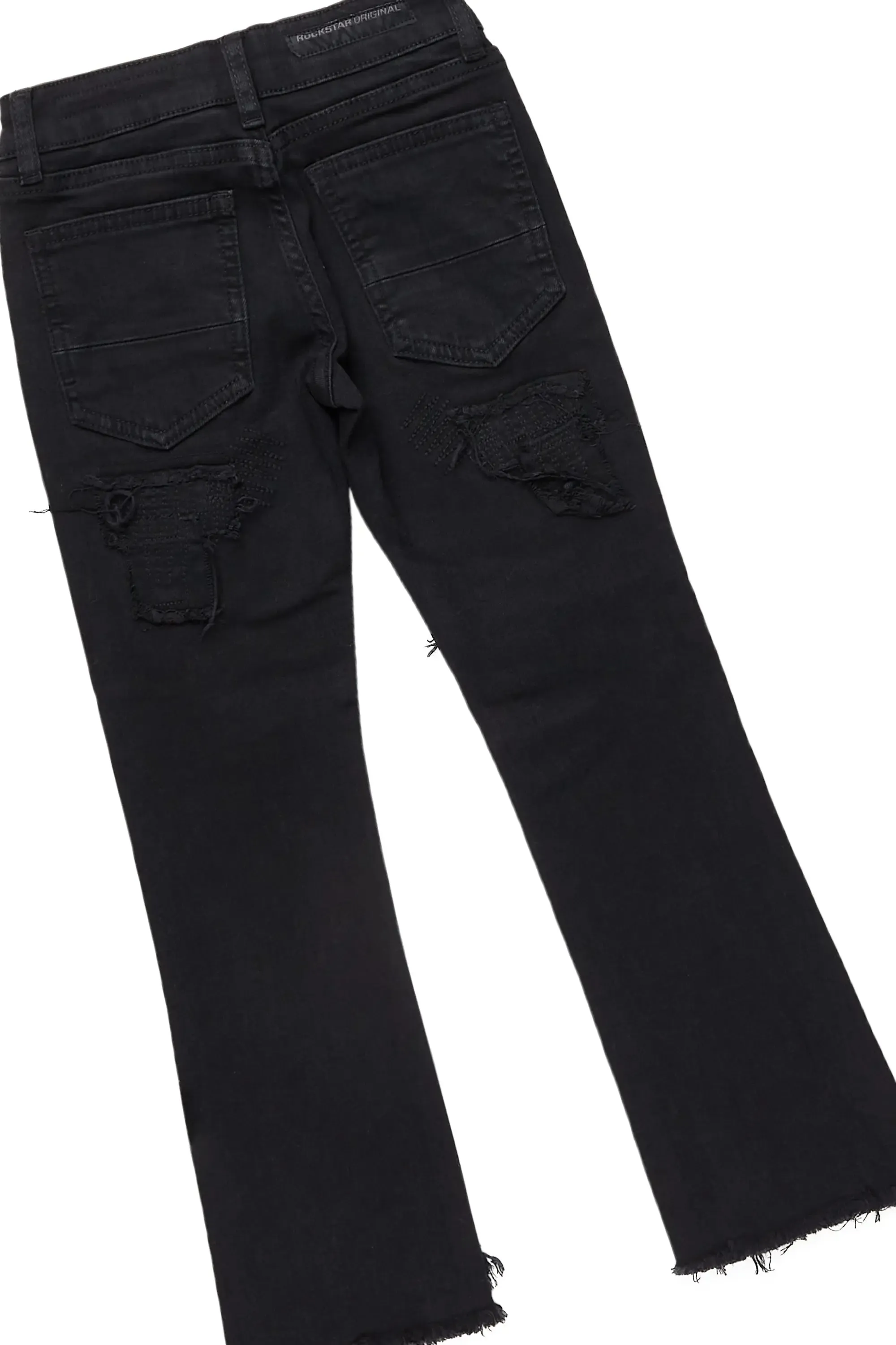 Boys Miro Black/Grey Hoodie/Stacked Flare Jean Set sold by Rockstar Original product image thumbnail 4