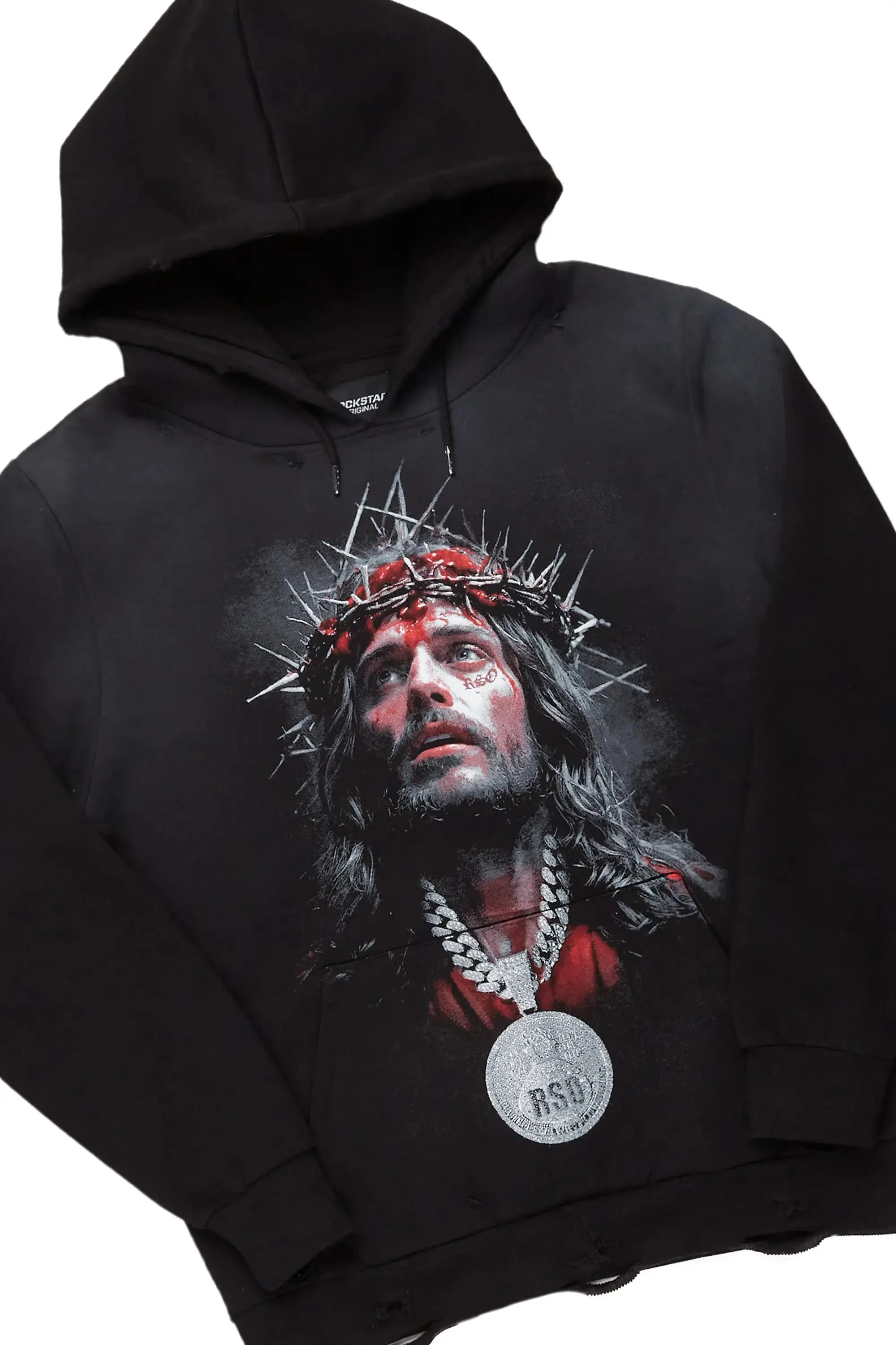 Amina Black Hoodie/Stacked Flare Jean Bundle sold by Rockstar Original product image thumbnail 2