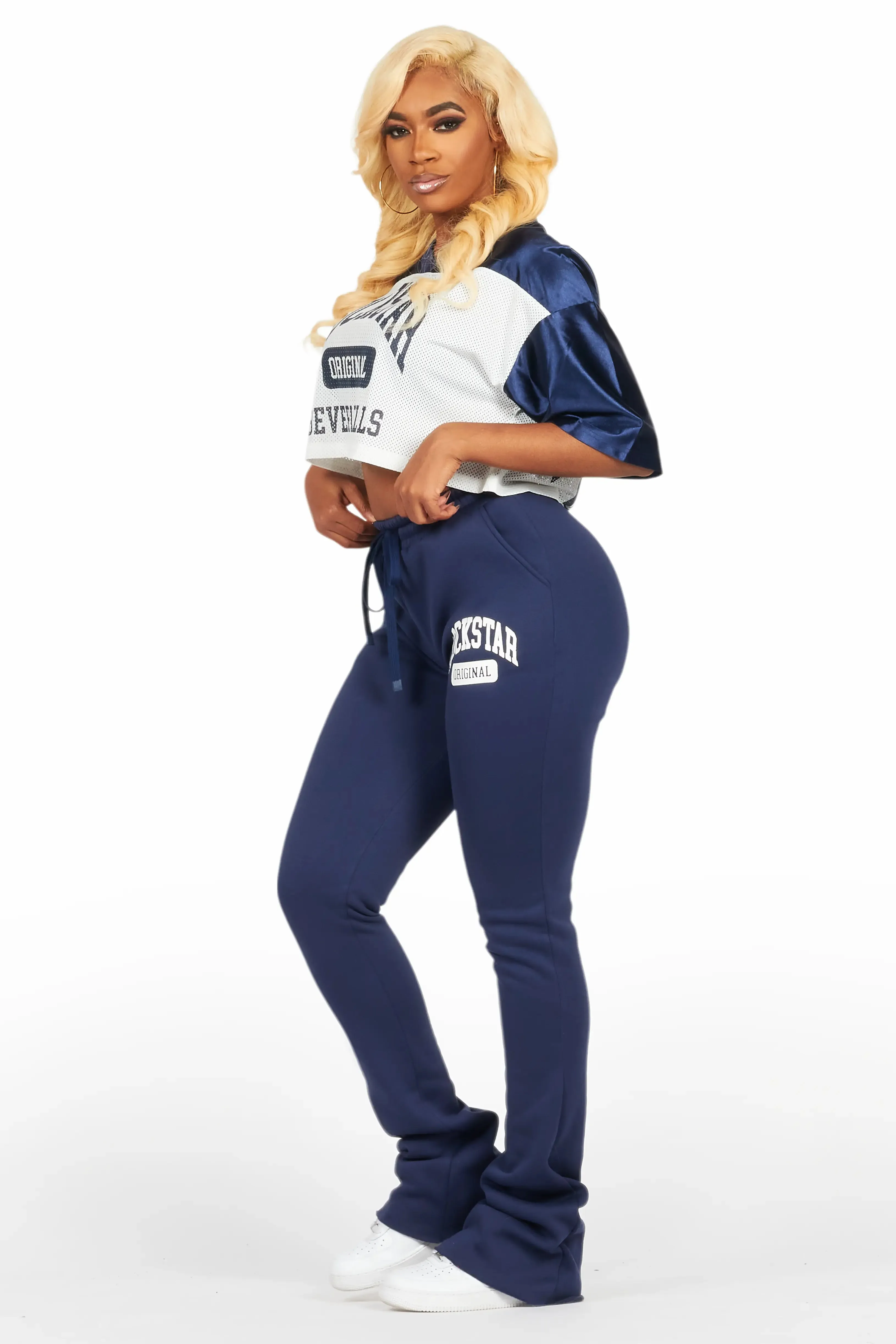 Tamarra Navy/White Jersey Trackset sold by Rockstar Original product image thumbnail 4