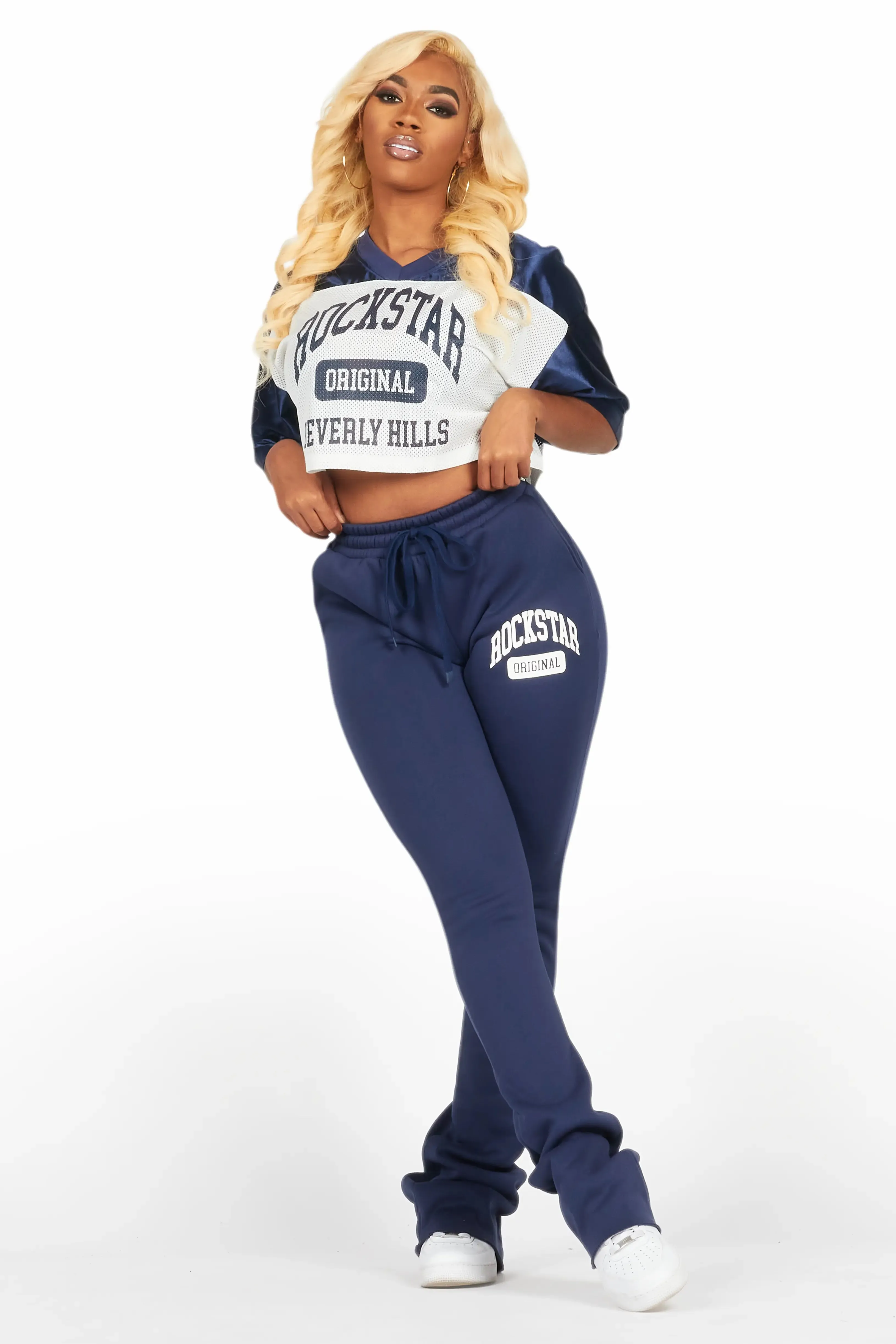 Tamarra Navy/White Jersey Trackset sold by Rockstar Original product image thumbnail 2
