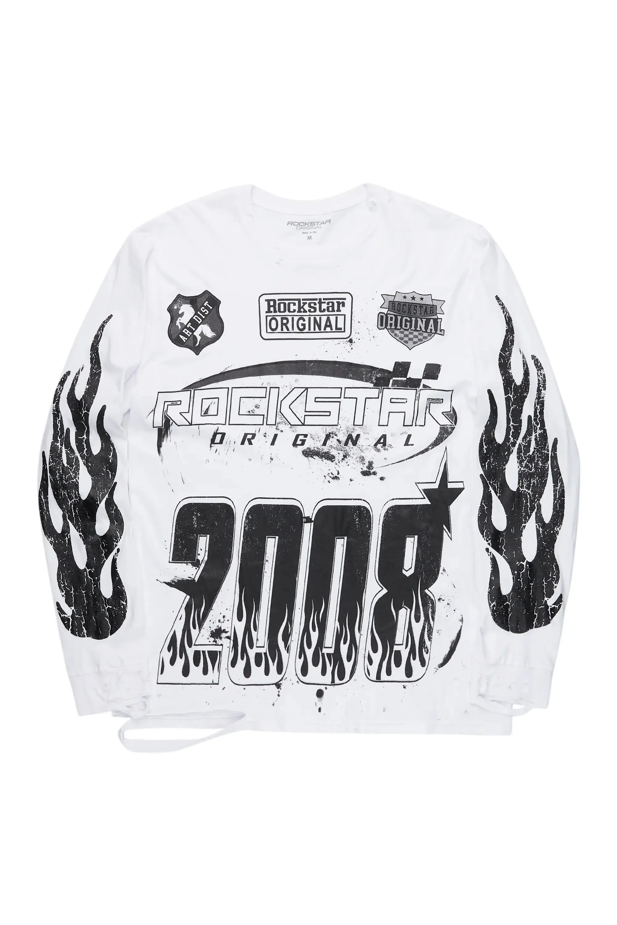 Esha White Long Sleeve Graphic T-Shirt sold by Rockstar Original
