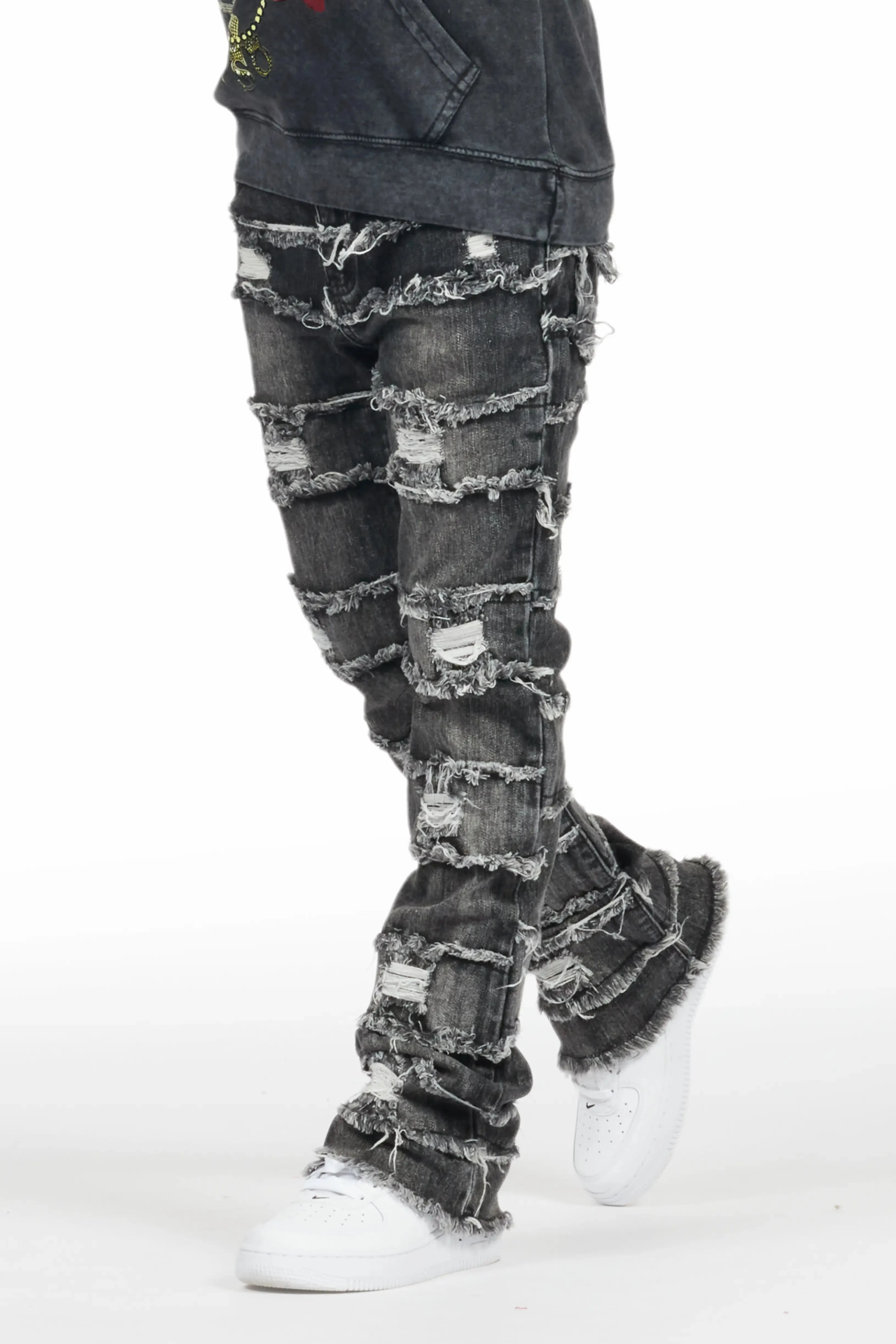 Boys Sten Black Stacked Flare Jean sold by Rockstar Original