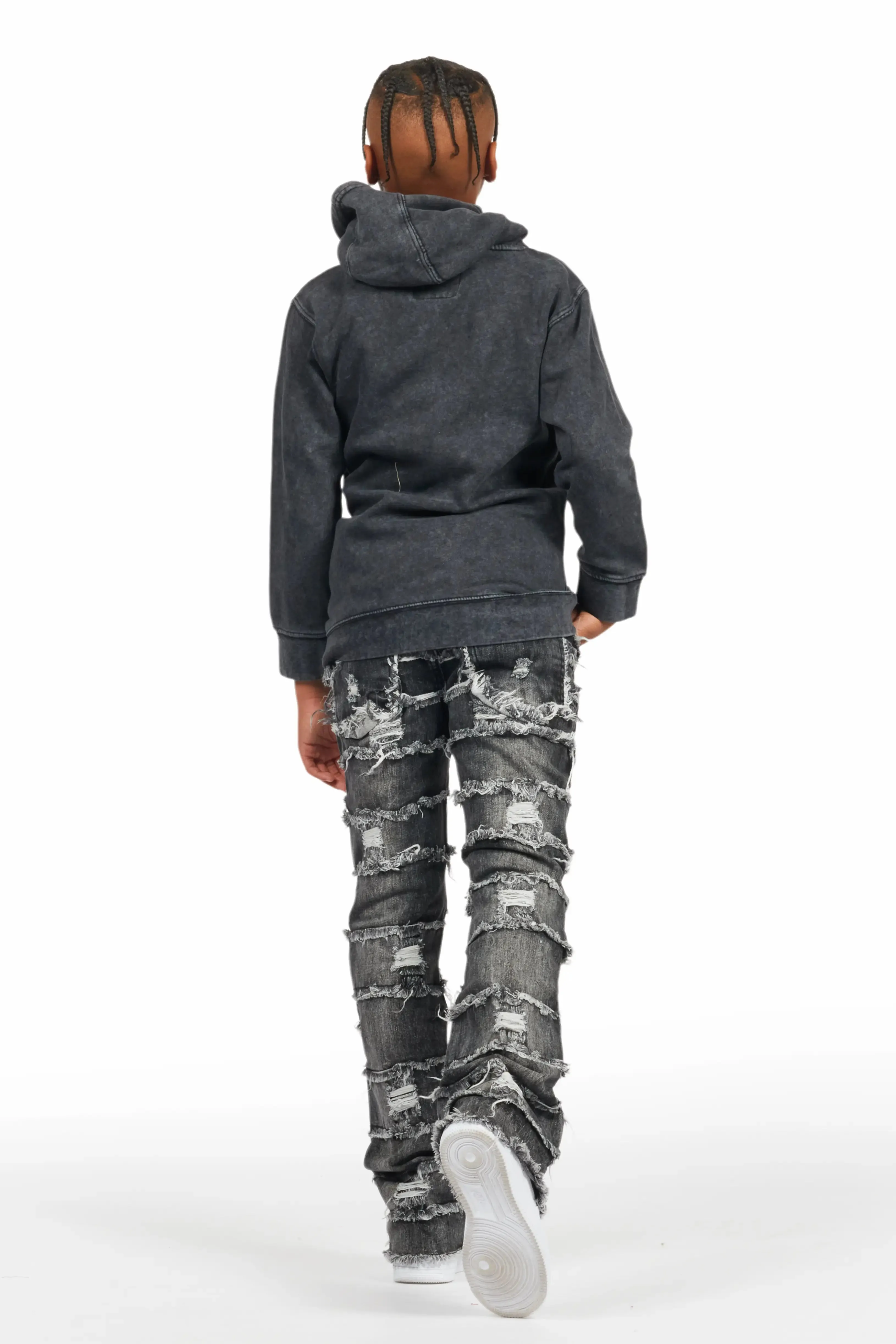 Boys Sten Black Stacked Flare Jean sold by Rockstar Original product image thumbnail 5