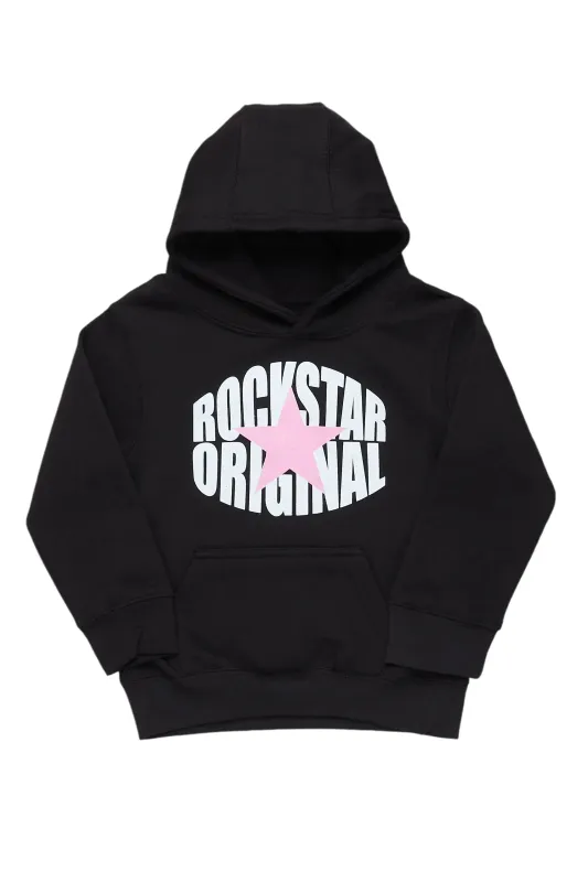 Girls Mia Black Graphic Hoodie sold by Rockstar Original