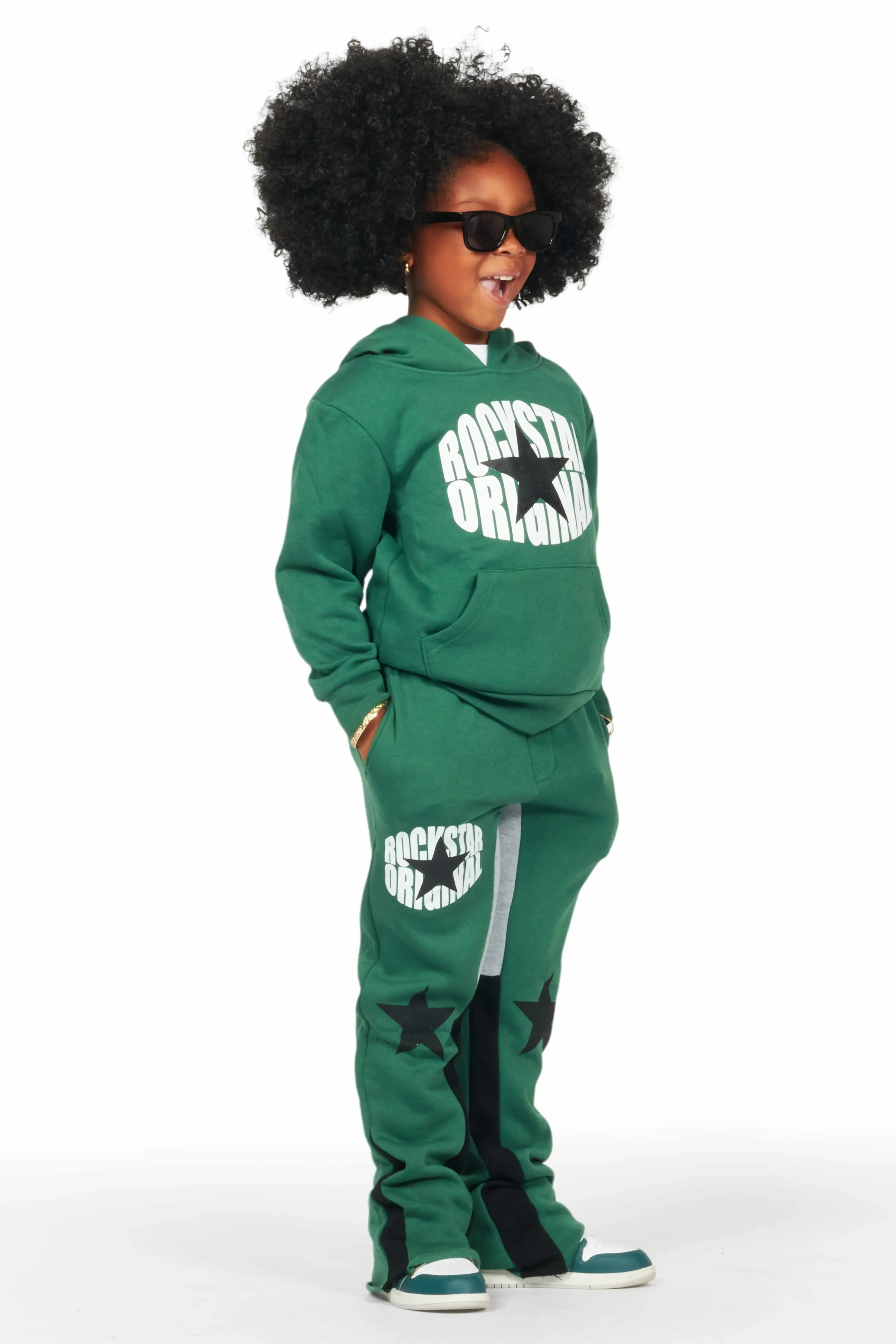 Girls Sargie Green Stacked Pant Set sold by Rockstar Original product image thumbnail 4
