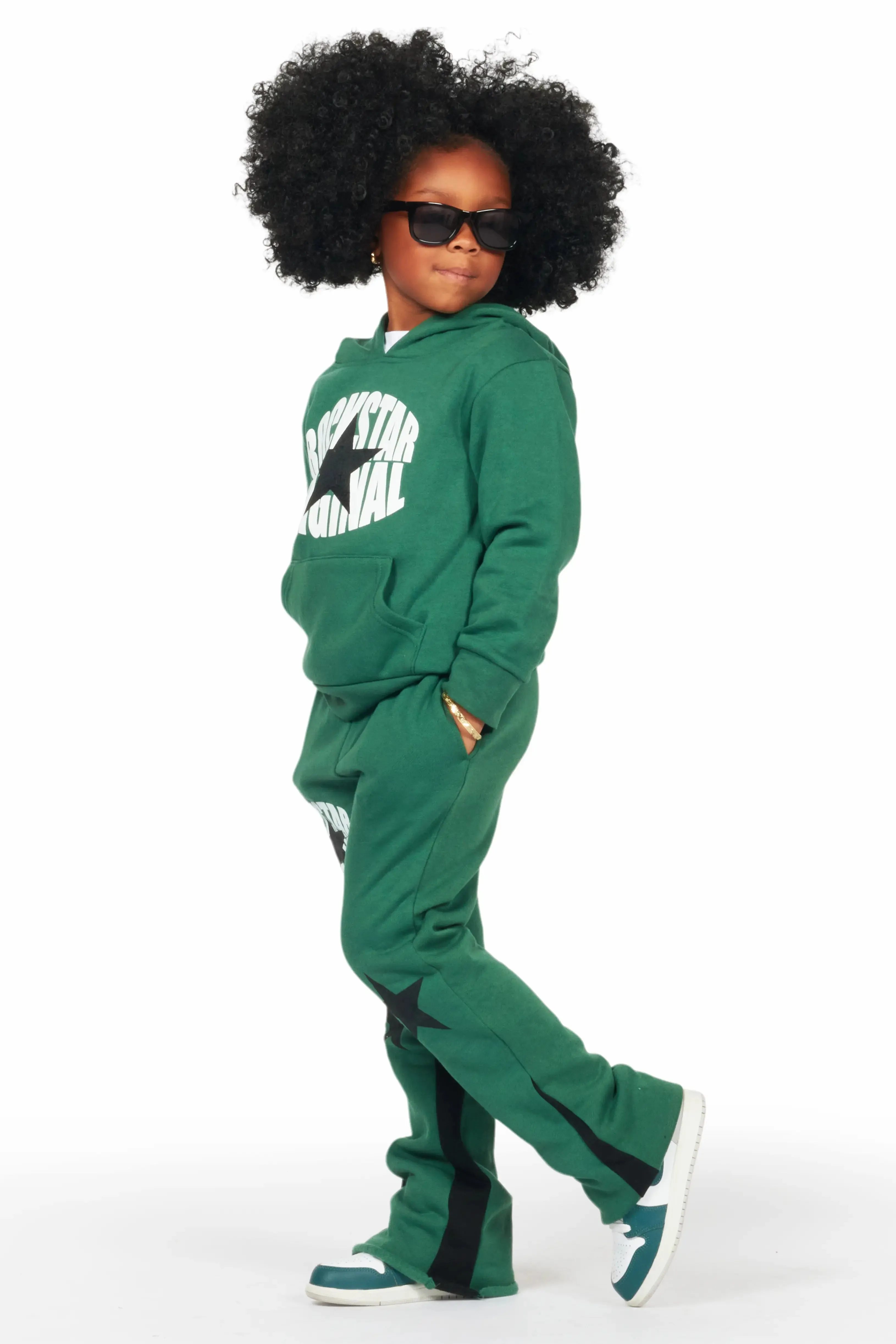 Girls Sargie Green Stacked Pant Set sold by Rockstar Original product image thumbnail 3