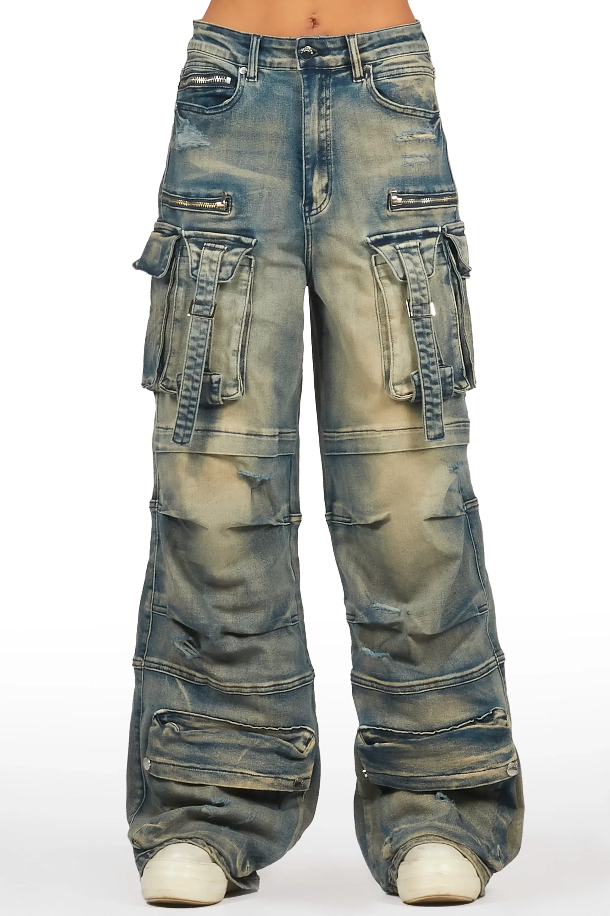 Tarella Tinted Dark Wash Wide Leg Jean sold by Rockstar Original