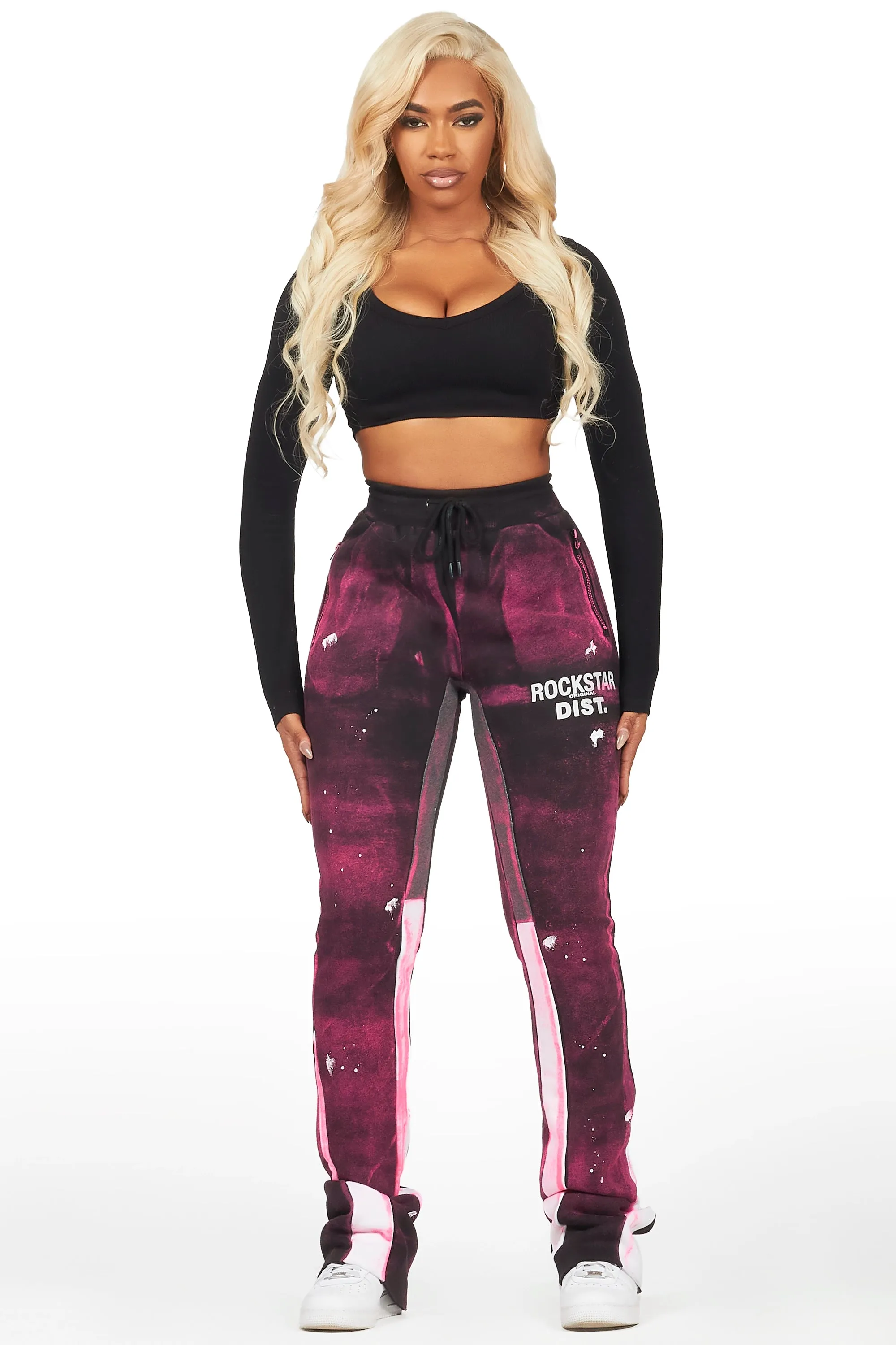 Tanisha Black Stacked Flare Pant sold by Rockstar Original product image thumbnail 2
