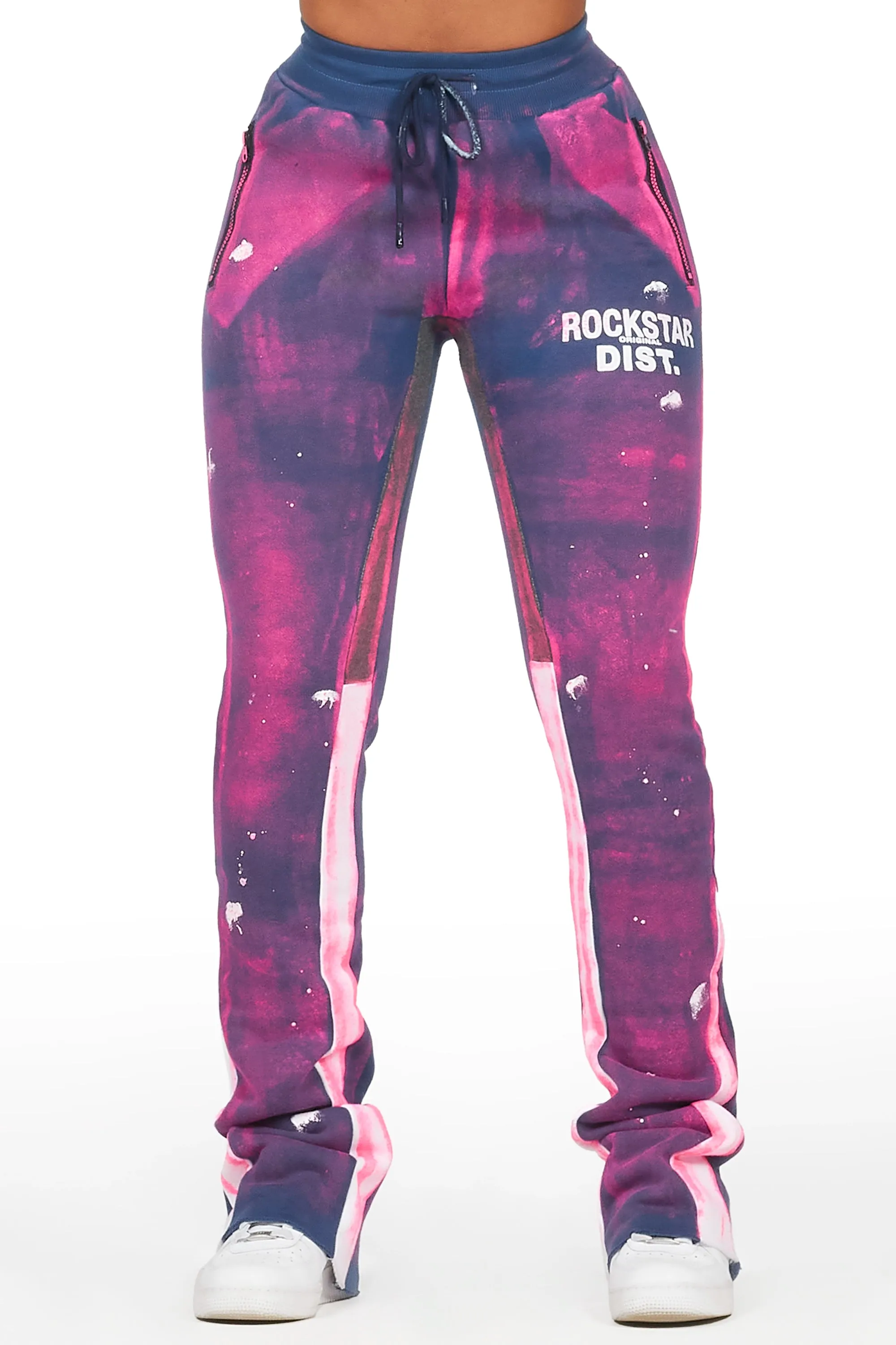 Tanisha Navy Stacked Flare Pant sold by Rockstar Original