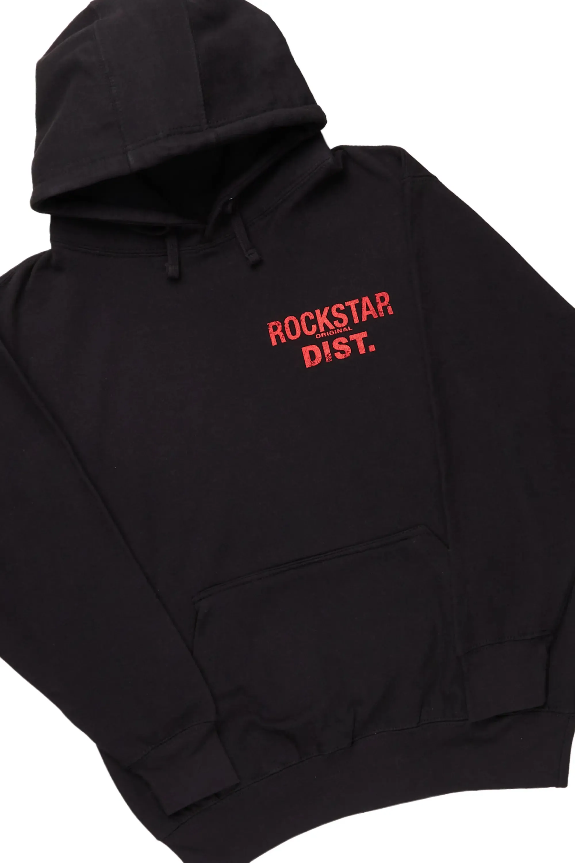 Devan Black/Red Hoodie/Baggy Stacked Flare Pant Set sold by Rockstar Original product image thumbnail 2