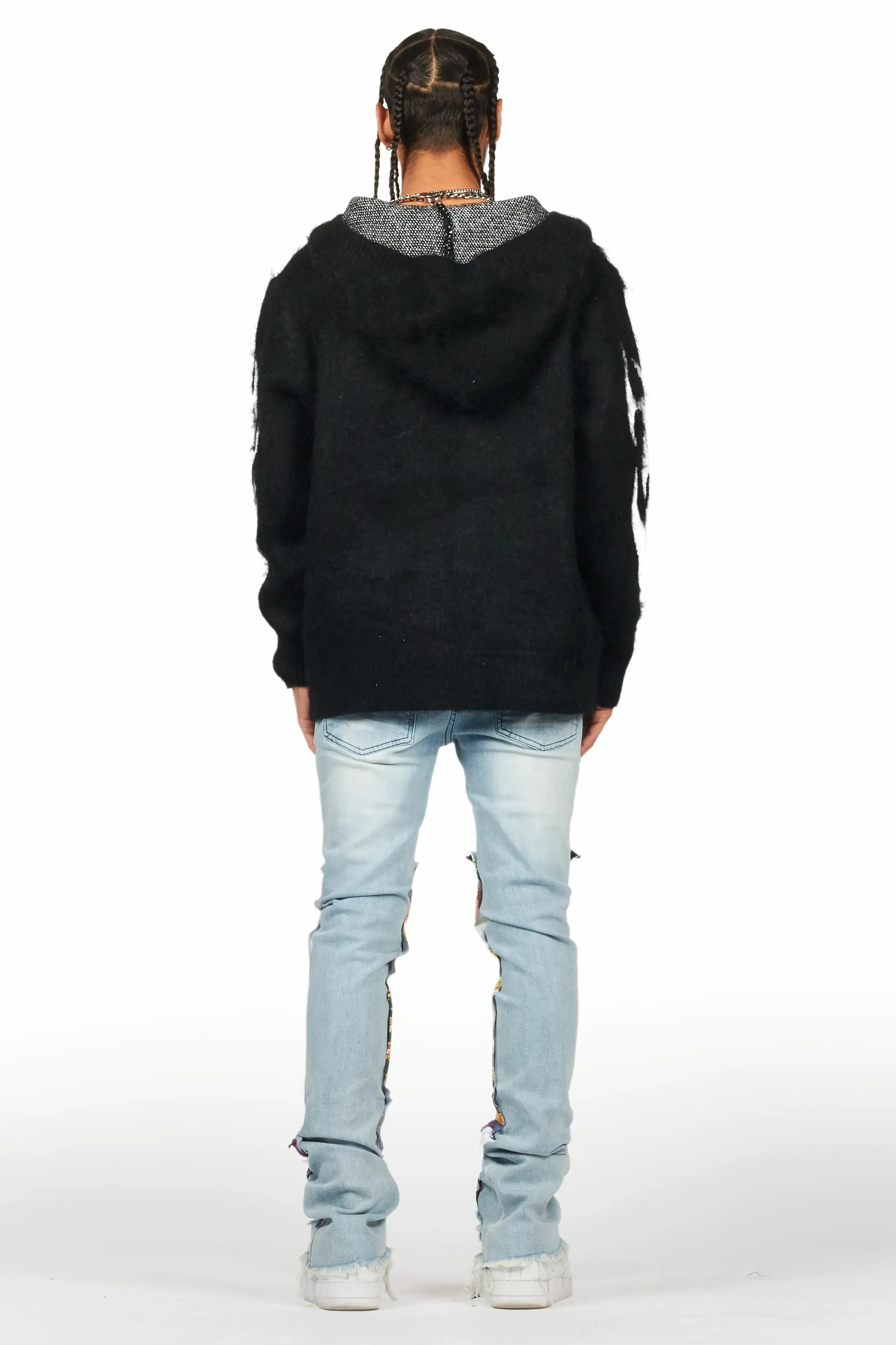 Savage Blue Patchwork Stacked Flare Jean sold by Rockstar Original product image thumbnail 5