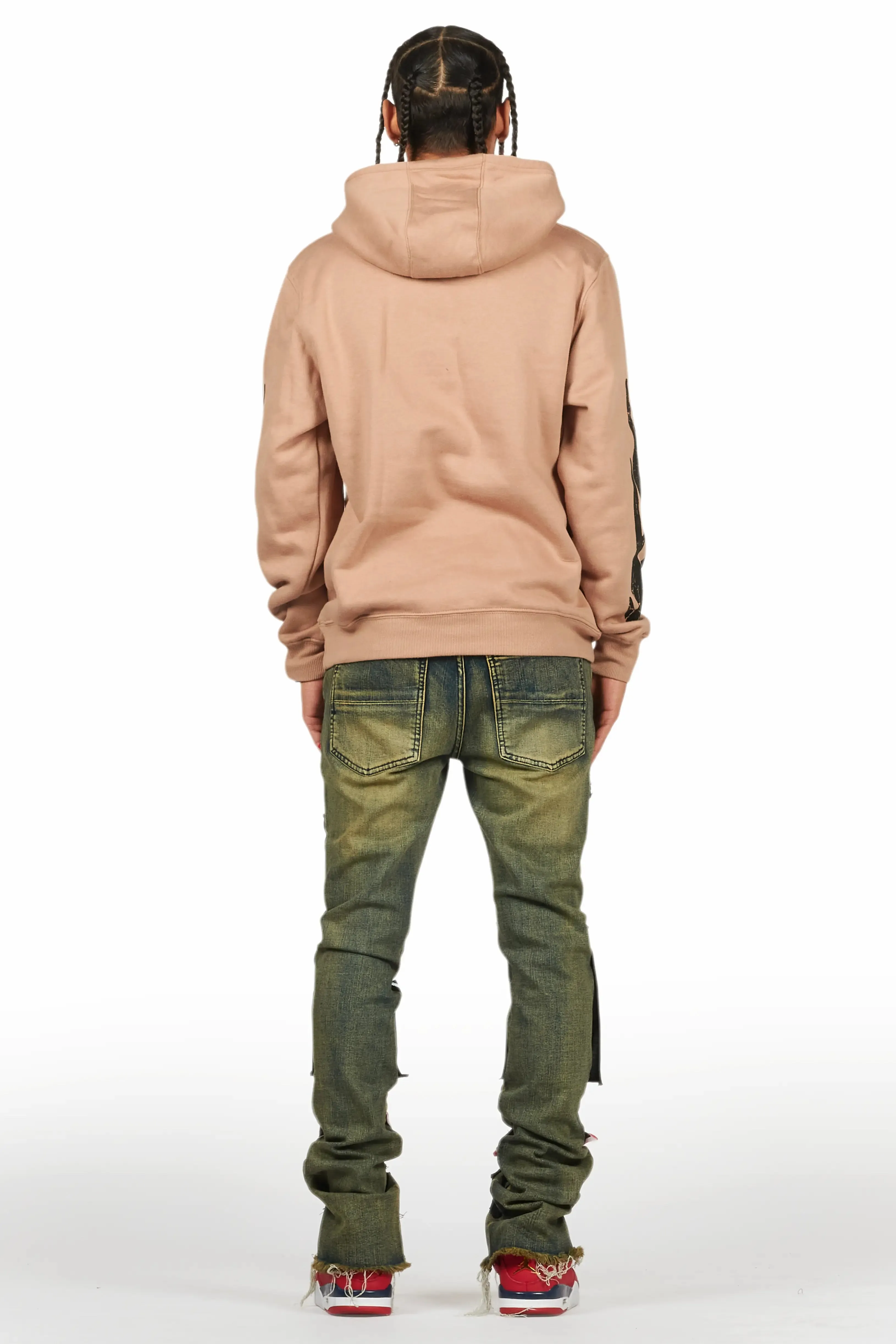 Vadim Blue Patchwork Stacked Flare Jean sold by Rockstar Original product image thumbnail 5