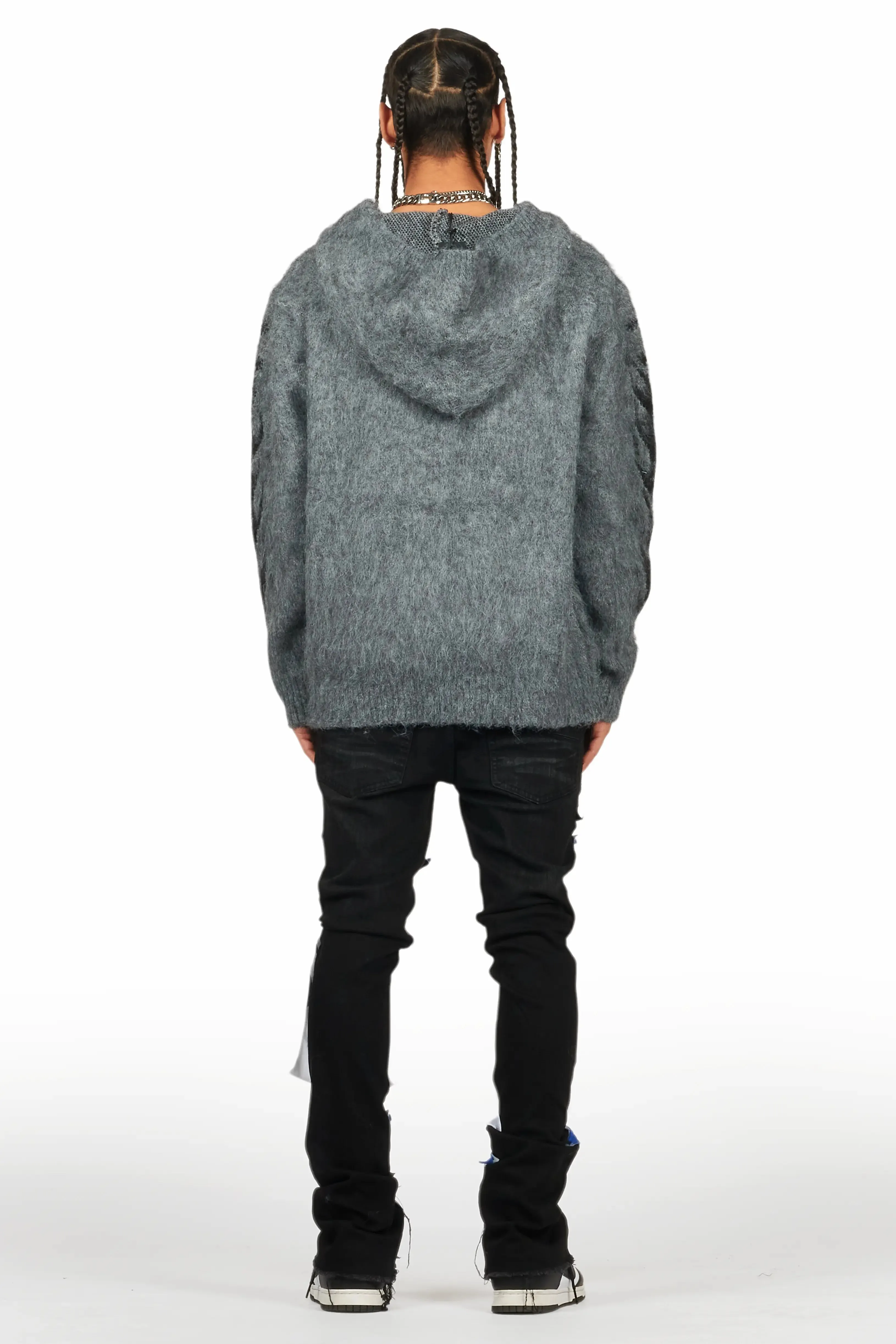 Edgar Jet Black Patchwork Stacked Flare Jean sold by Rockstar Original product image thumbnail 5