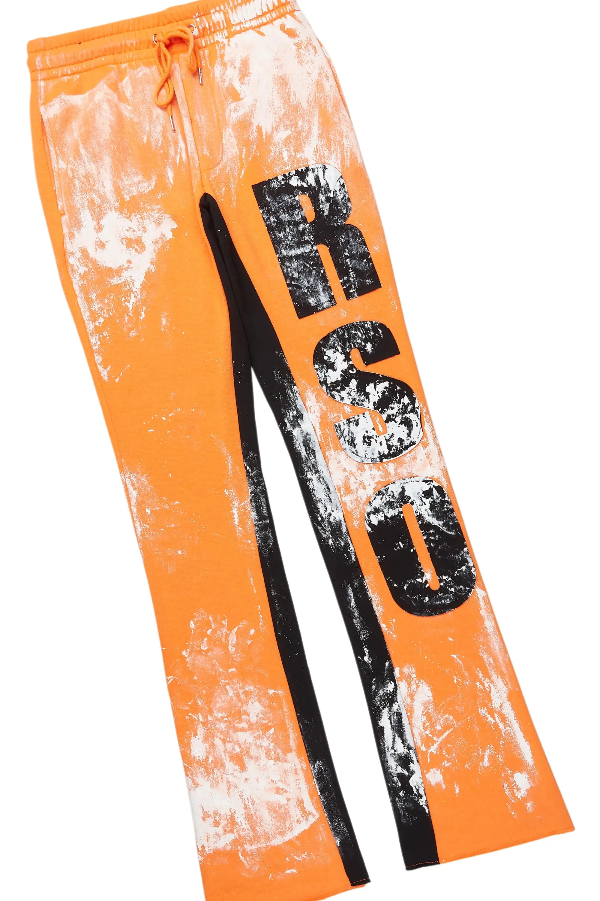 Folly Black/Orange Hoodie/Baggy Stacked Flare Pant Set sold by Rockstar Original product image thumbnail 4