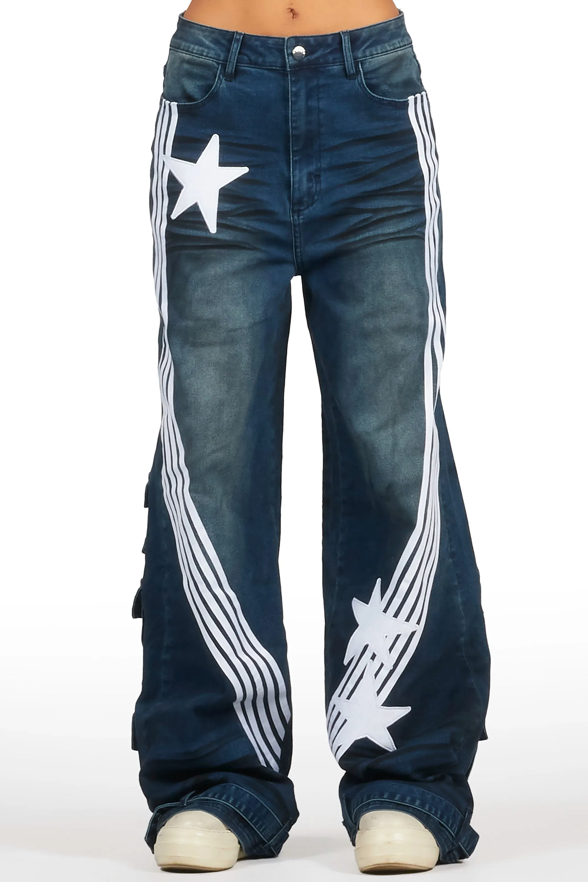 Bryana Dark Wash Wide Leg Jean sold by Rockstar Original