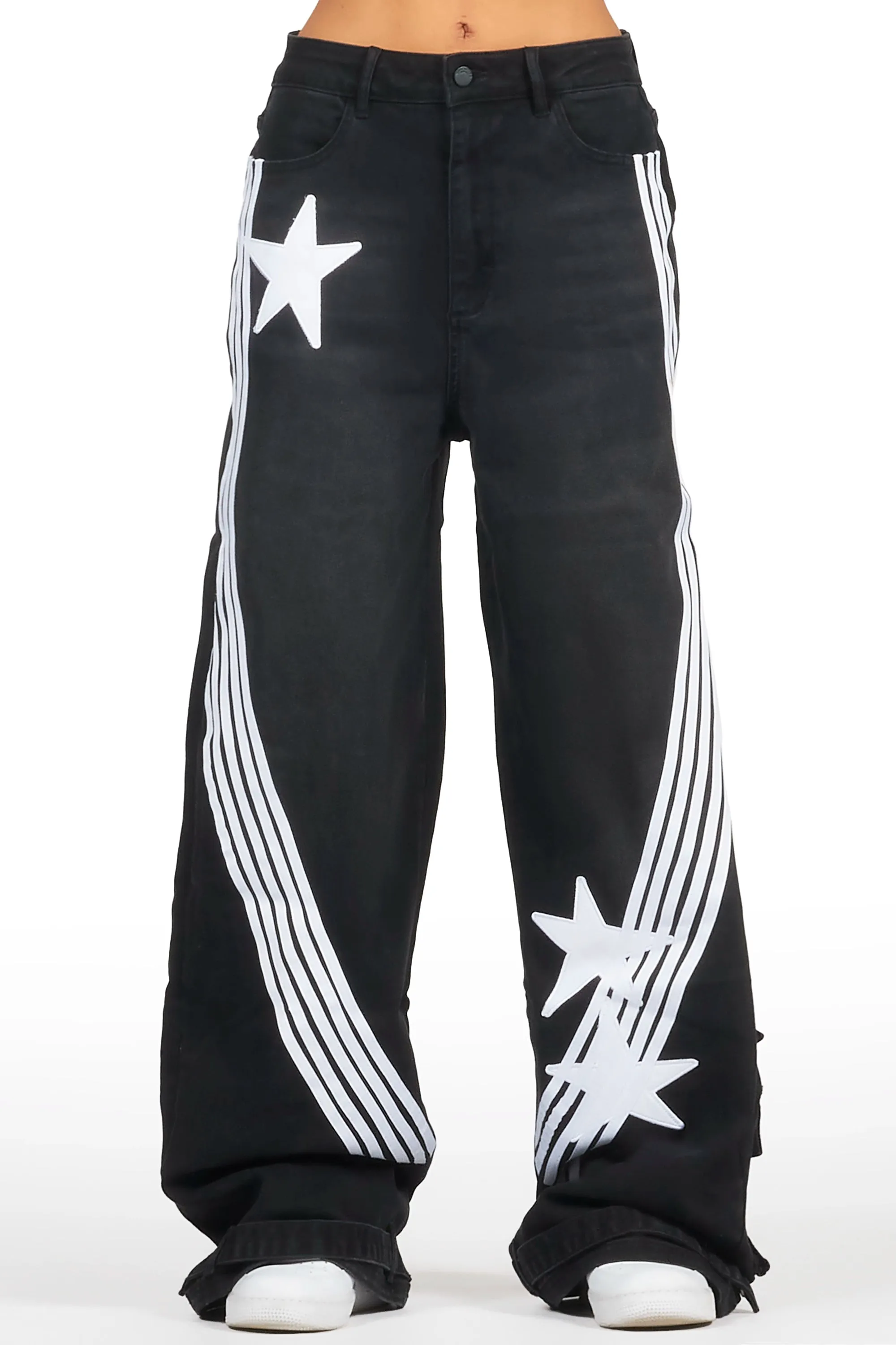 Bryana Black Wash Wide Leg Jean sold by Rockstar Original