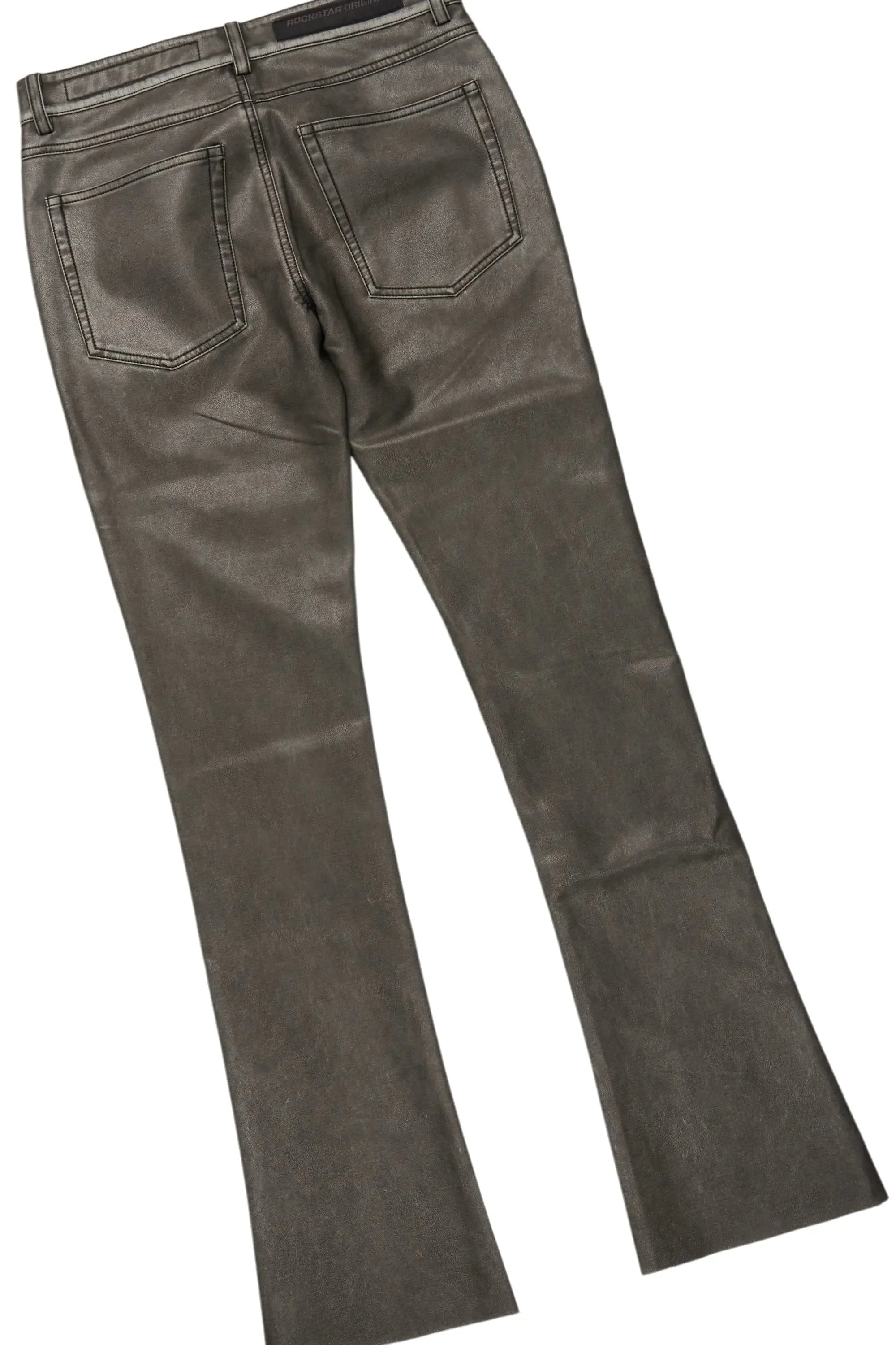 Boaz Black Hoodie & Deco Stacked Flare PU Jean Bundle sold by Rockstar Original product image thumbnail 4