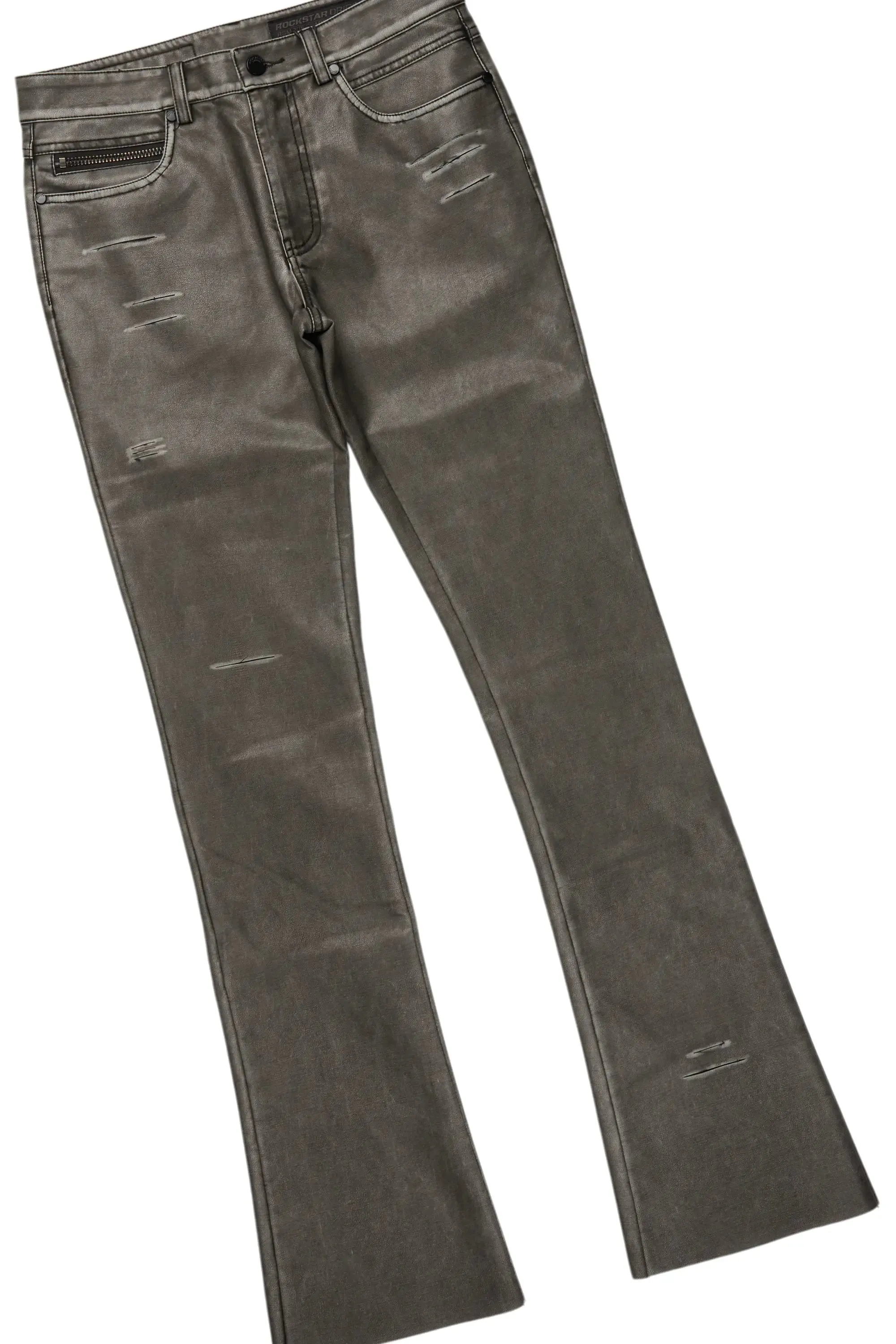 Boaz Black Hoodie & Deco Stacked Flare PU Jean Bundle sold by Rockstar Original product image thumbnail 3