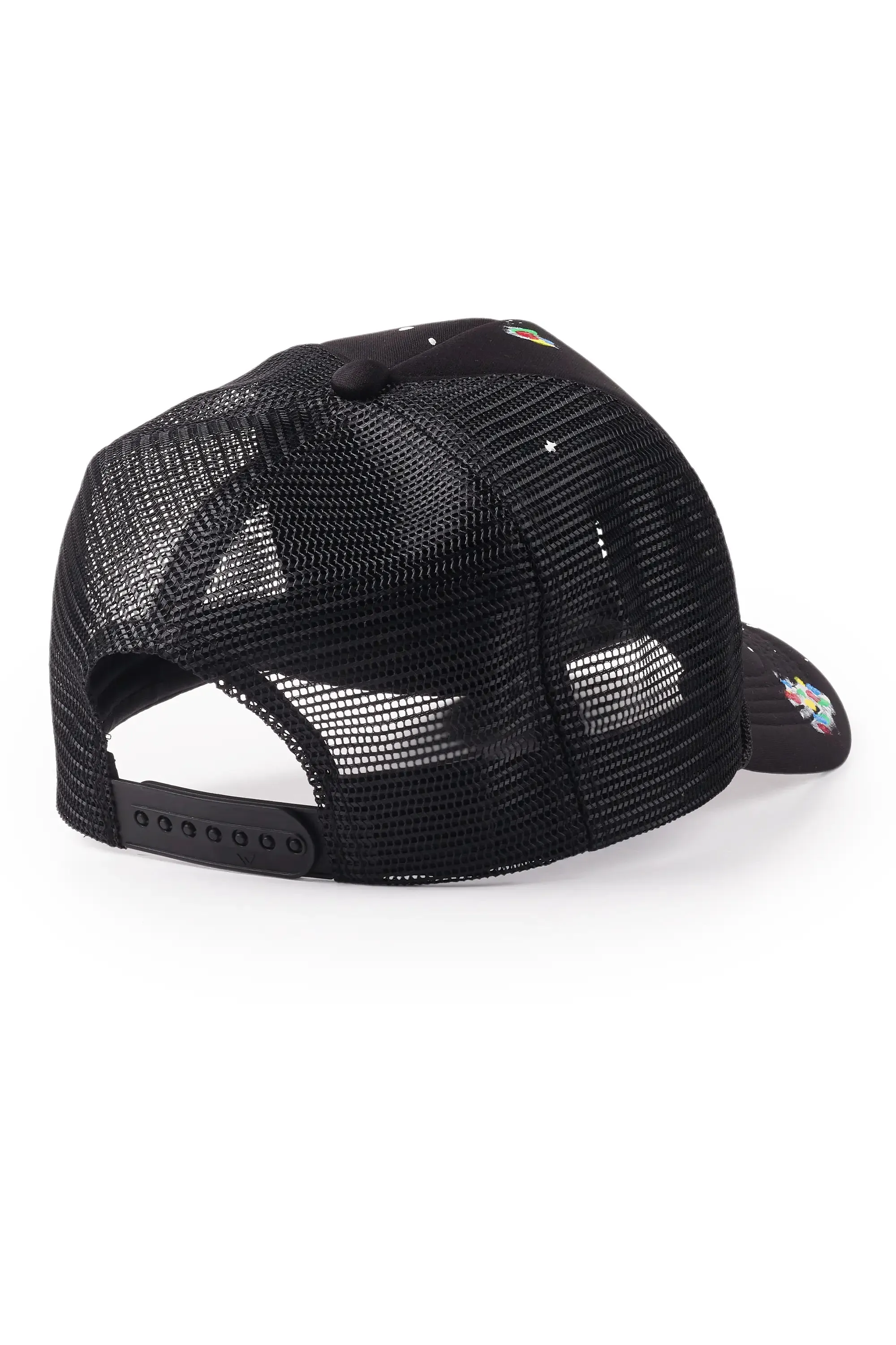 Monroe Black Paint Splatter Trucker Hat sold by Rockstar Original product image thumbnail 3