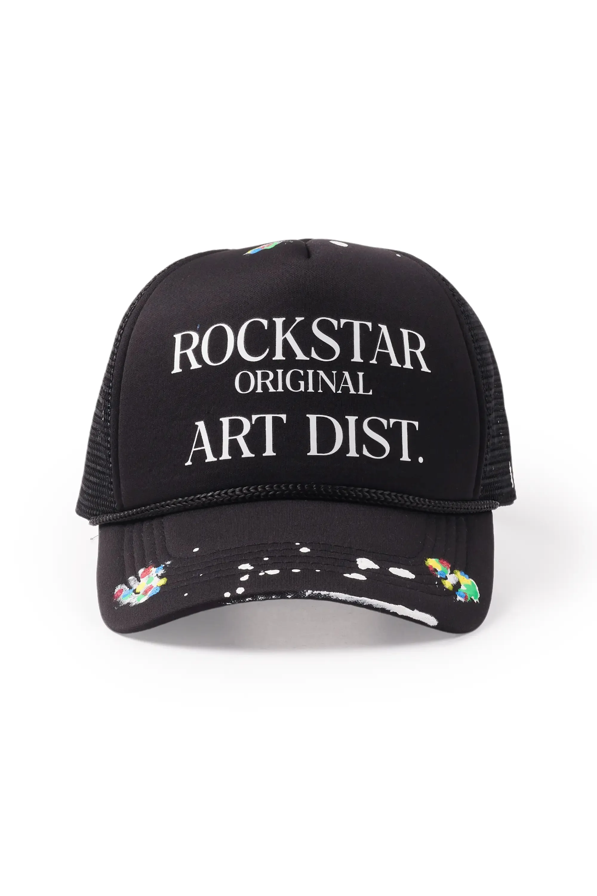 Monroe Black Paint Splatter Trucker Hat sold by Rockstar Original