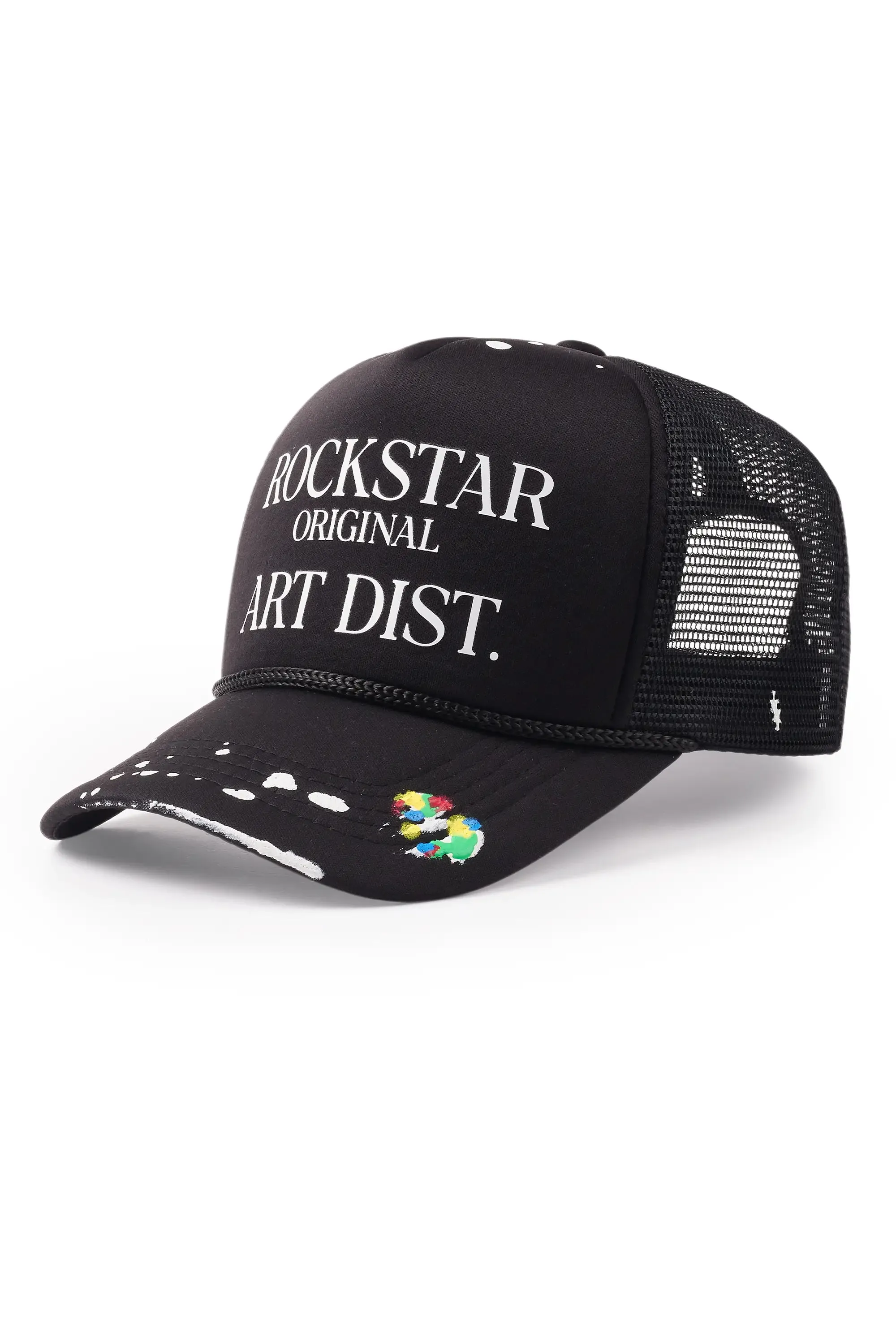 Monroe Black Paint Splatter Trucker Hat sold by Rockstar Original product image thumbnail 2