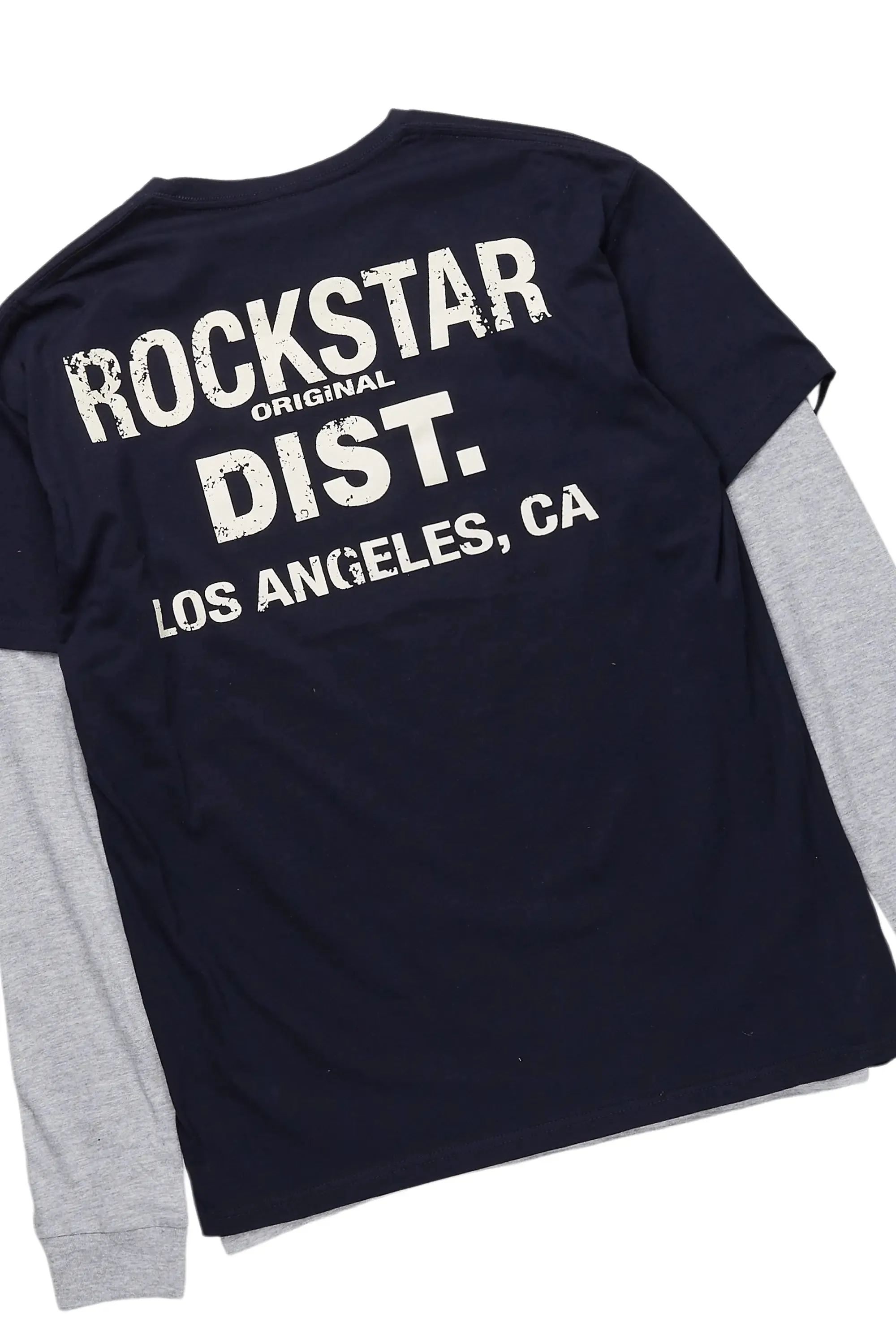 Berne Navy/Grey Double Layer T-Shirt/Baggy Pant Set sold by Rockstar Original product image thumbnail 3